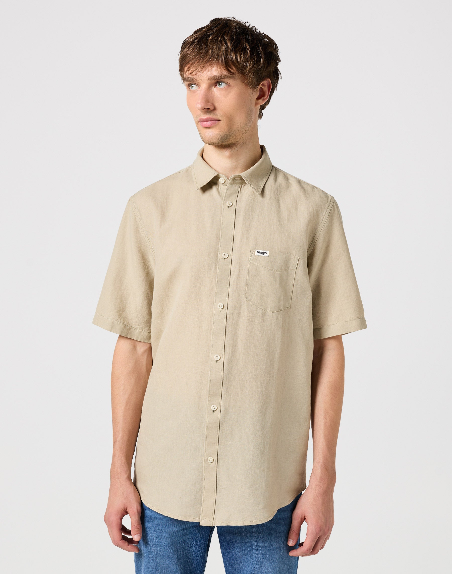 One Pocket Shirt in Plaza Taupe Hemden Wrangler   