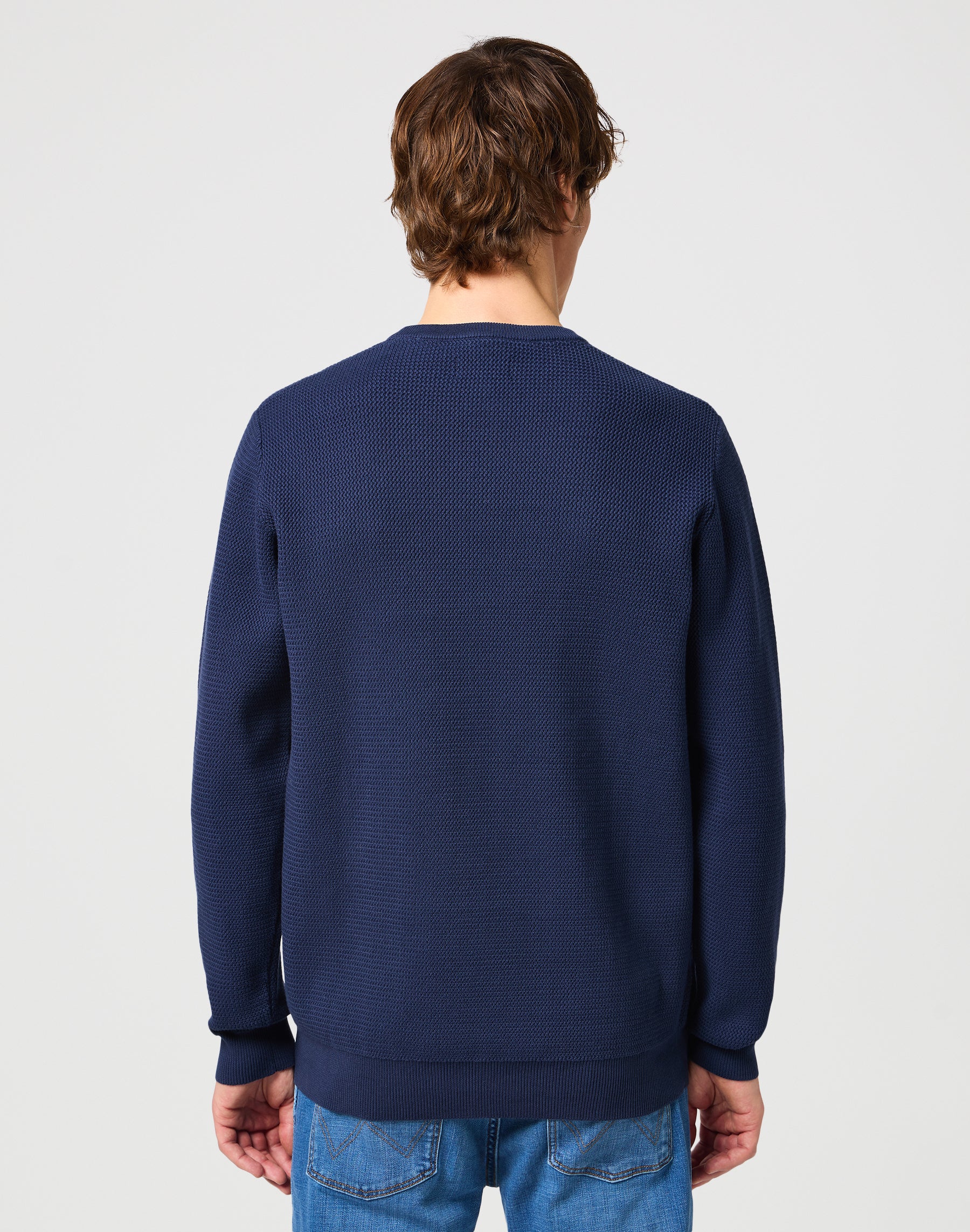 Crewneck Sweater in Black Iris Sweatshirts Wrangler   