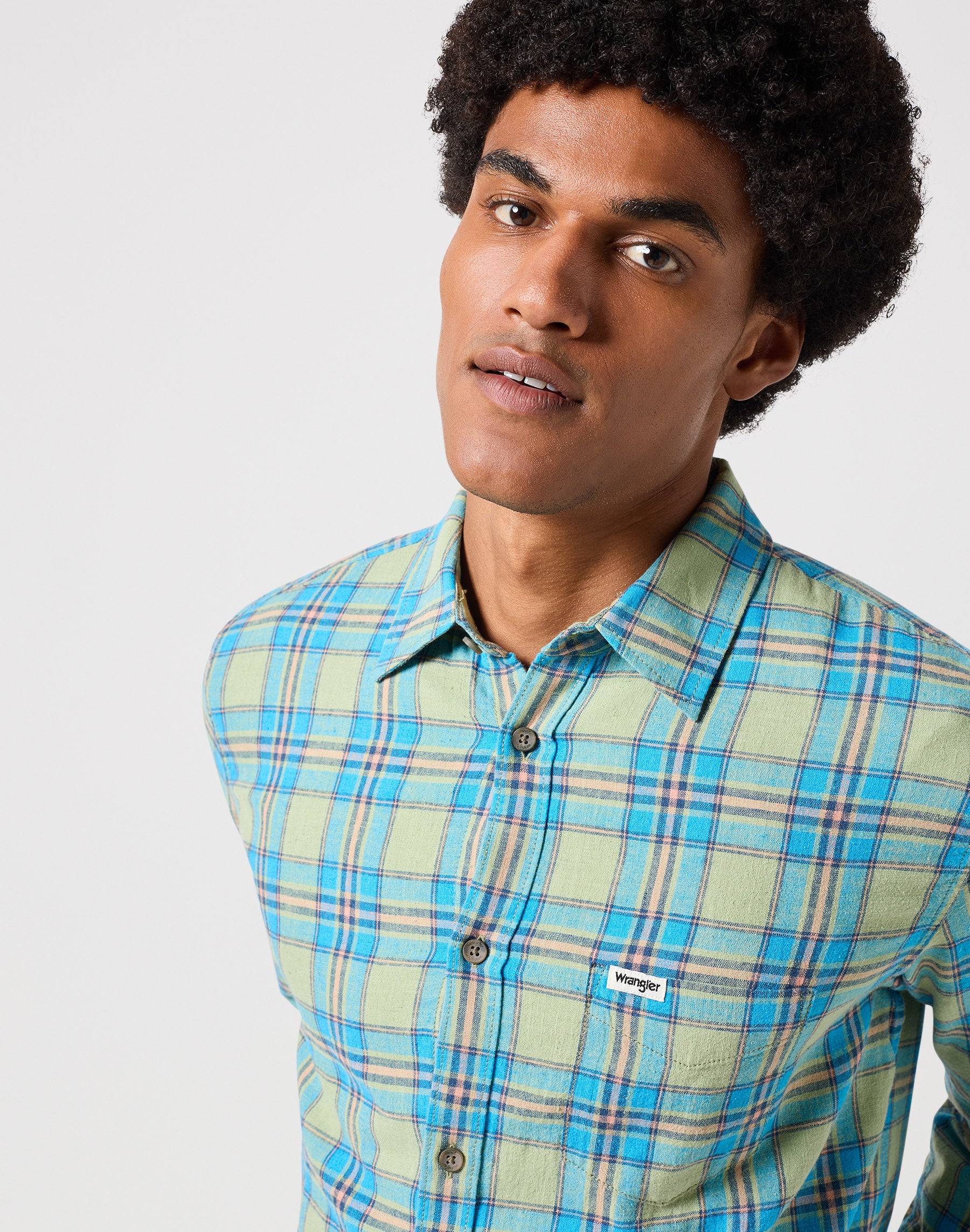 Langarm One Pocket Shirt in Reseda Hemden Wrangler   