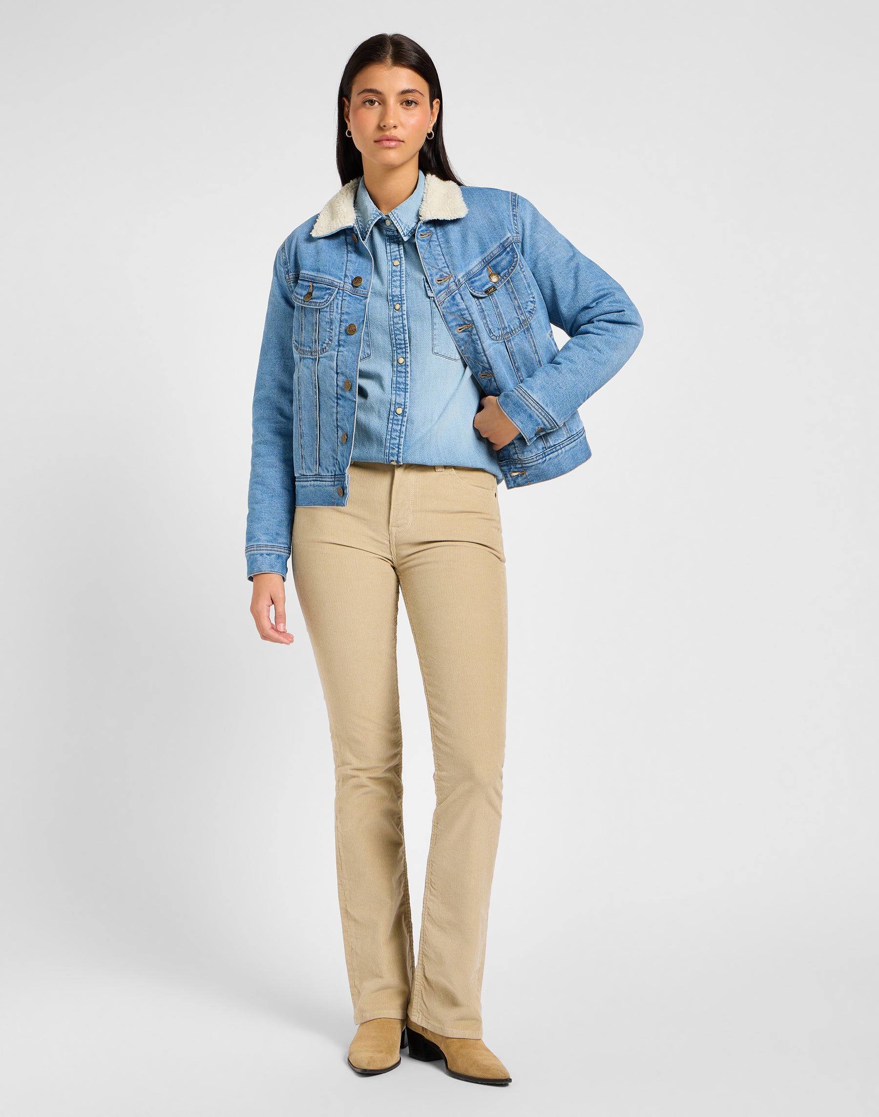 Regular Western Shirt in Modern Blue Hemden Lee   