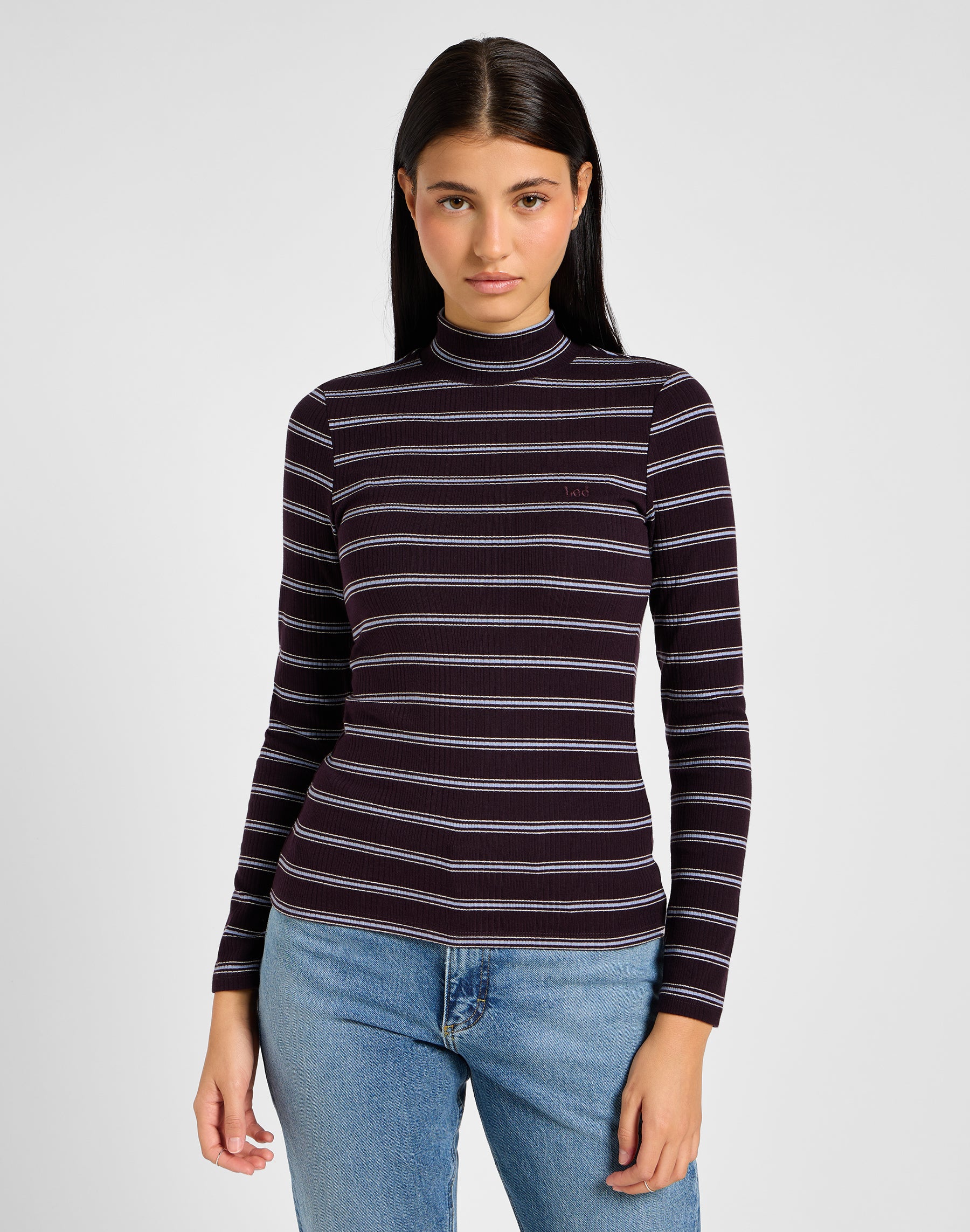 Ribbed Longsleeves High Neck in Linwood T-Shirts Lee   