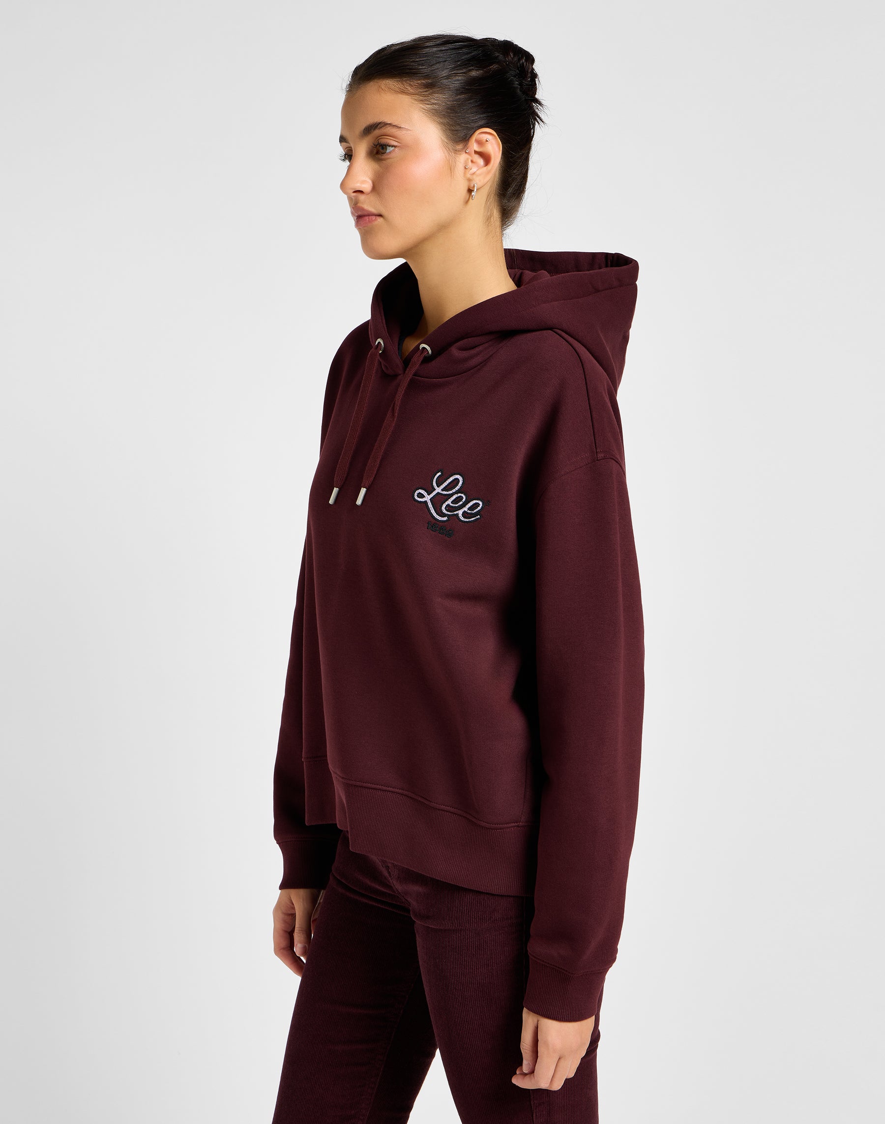 Logo Hoodie in Velvet Beet Kapuzenpullover Lee   