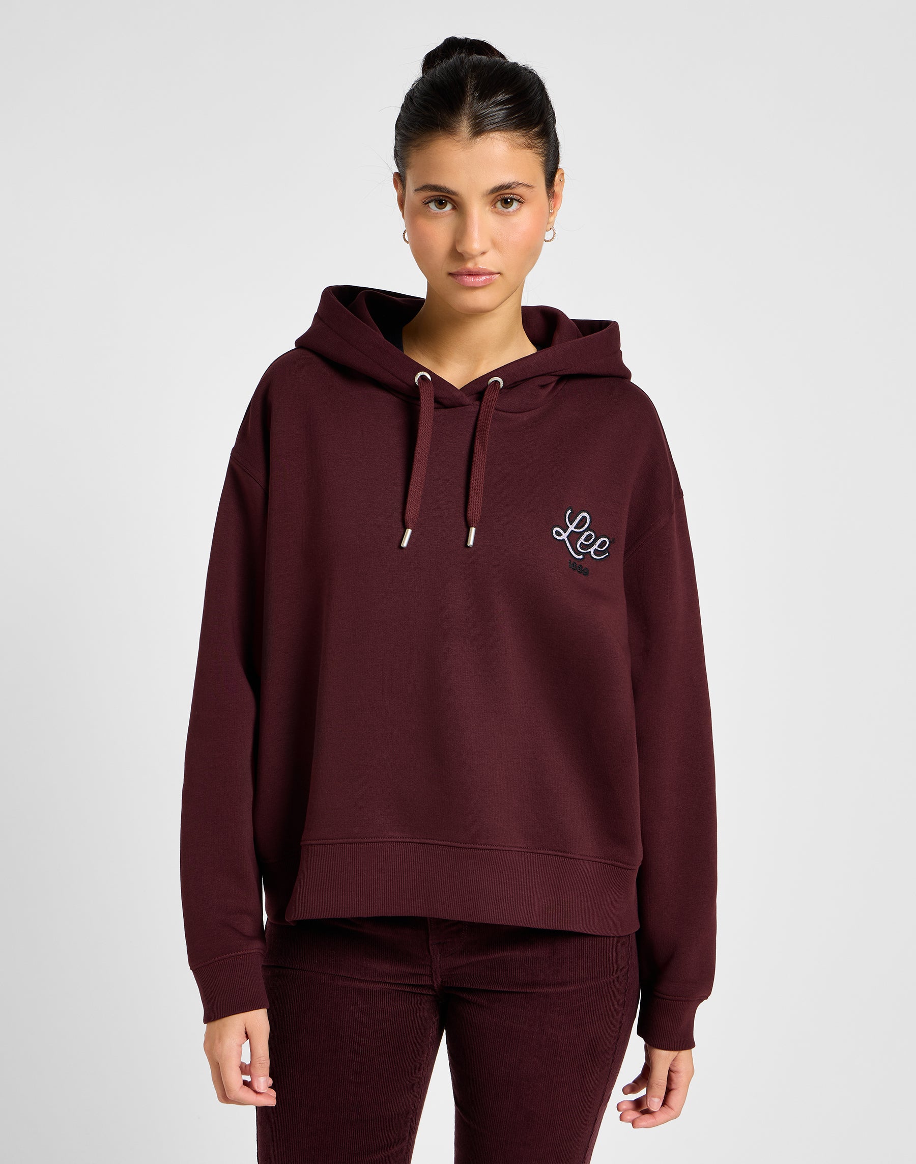 Logo Hoodie in Velvet Beet Kapuzenpullover Lee   