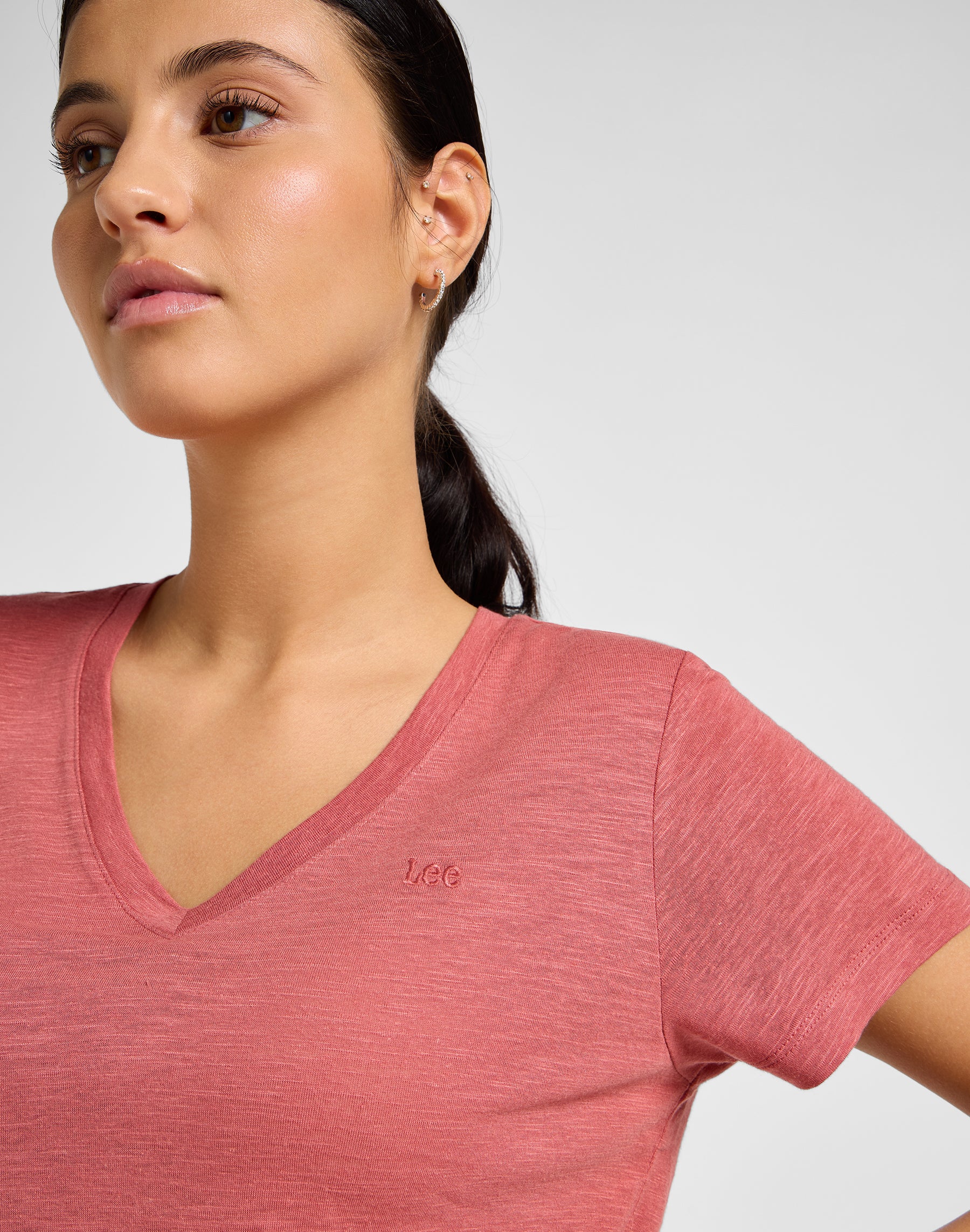 V Neck Tee in Cinnamon T-Shirts Lee   