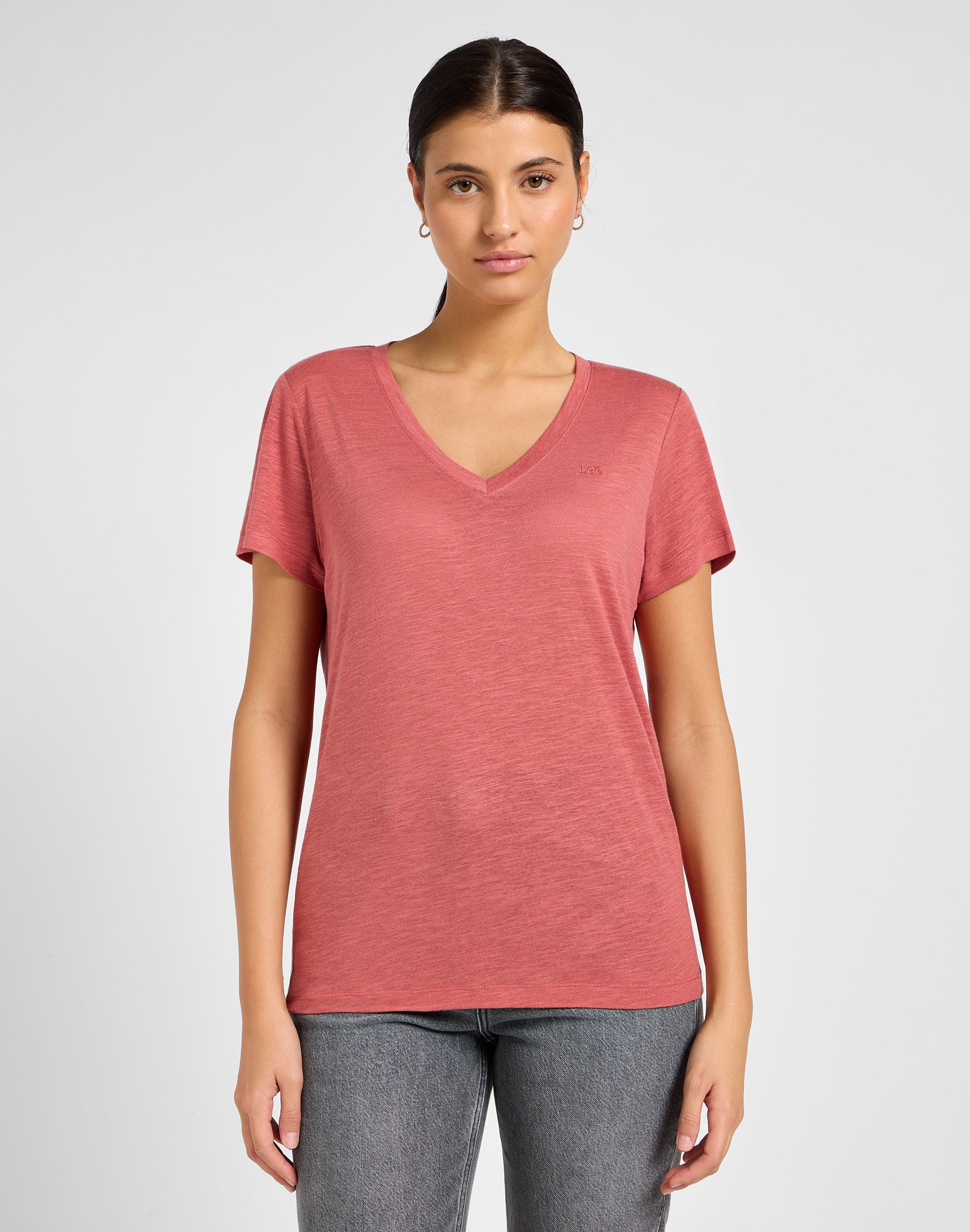 V Neck Tee in Cinnamon T-Shirts Lee   