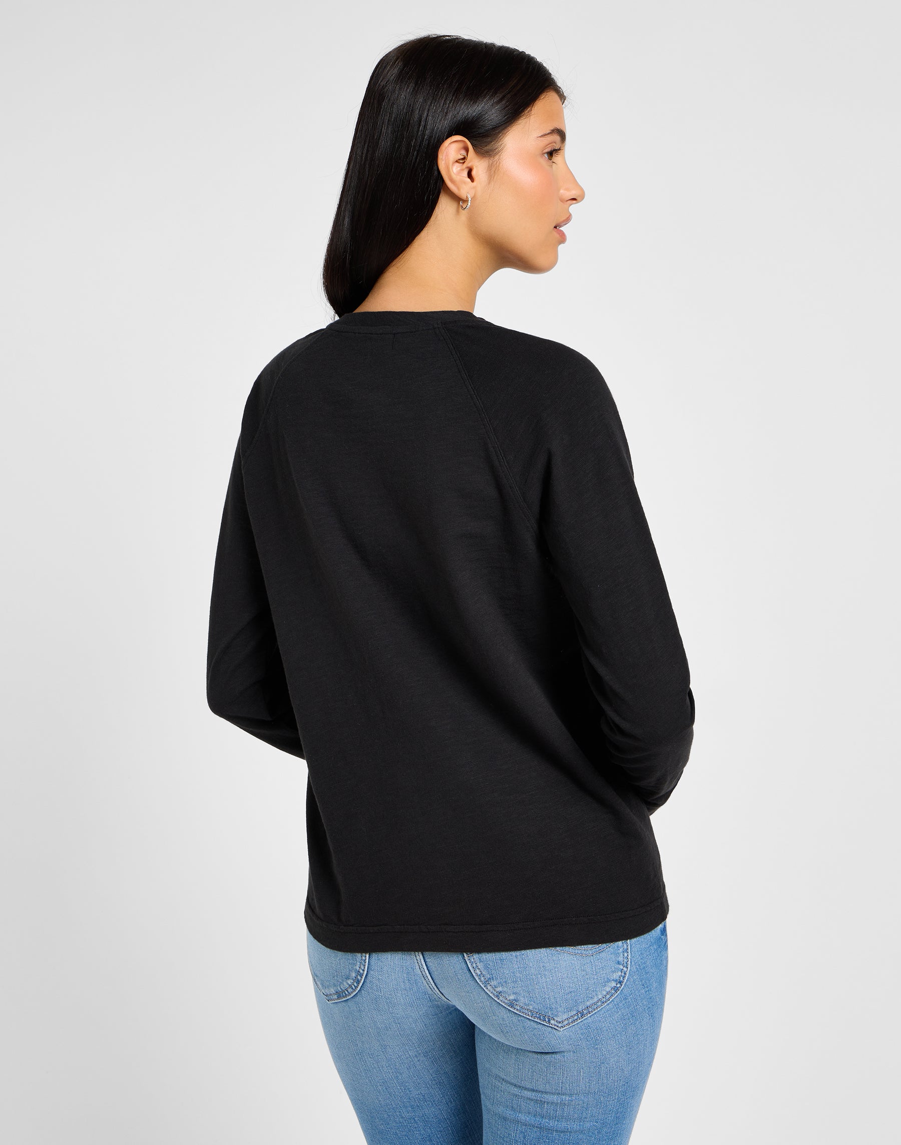 Longsleeves Raglan Henley in Unionall Black T-Shirts Lee   