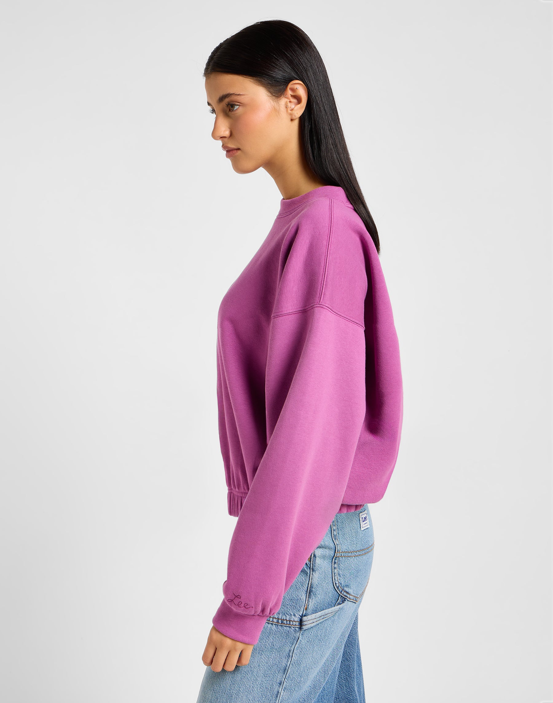 Sleeve Detail Sweatshirt in Lotus Sweatshirts Lee   