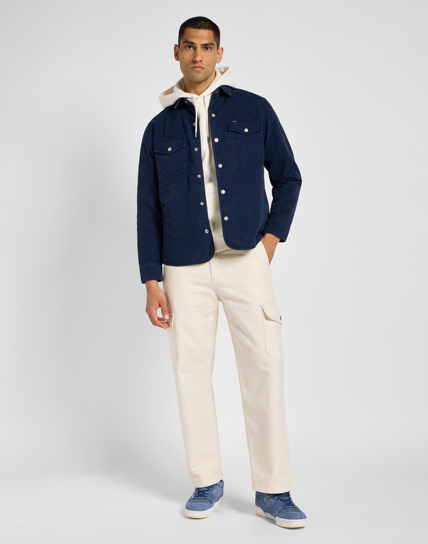 Quilted Shirt Jacket in Mood Indigo Jacken Lee   