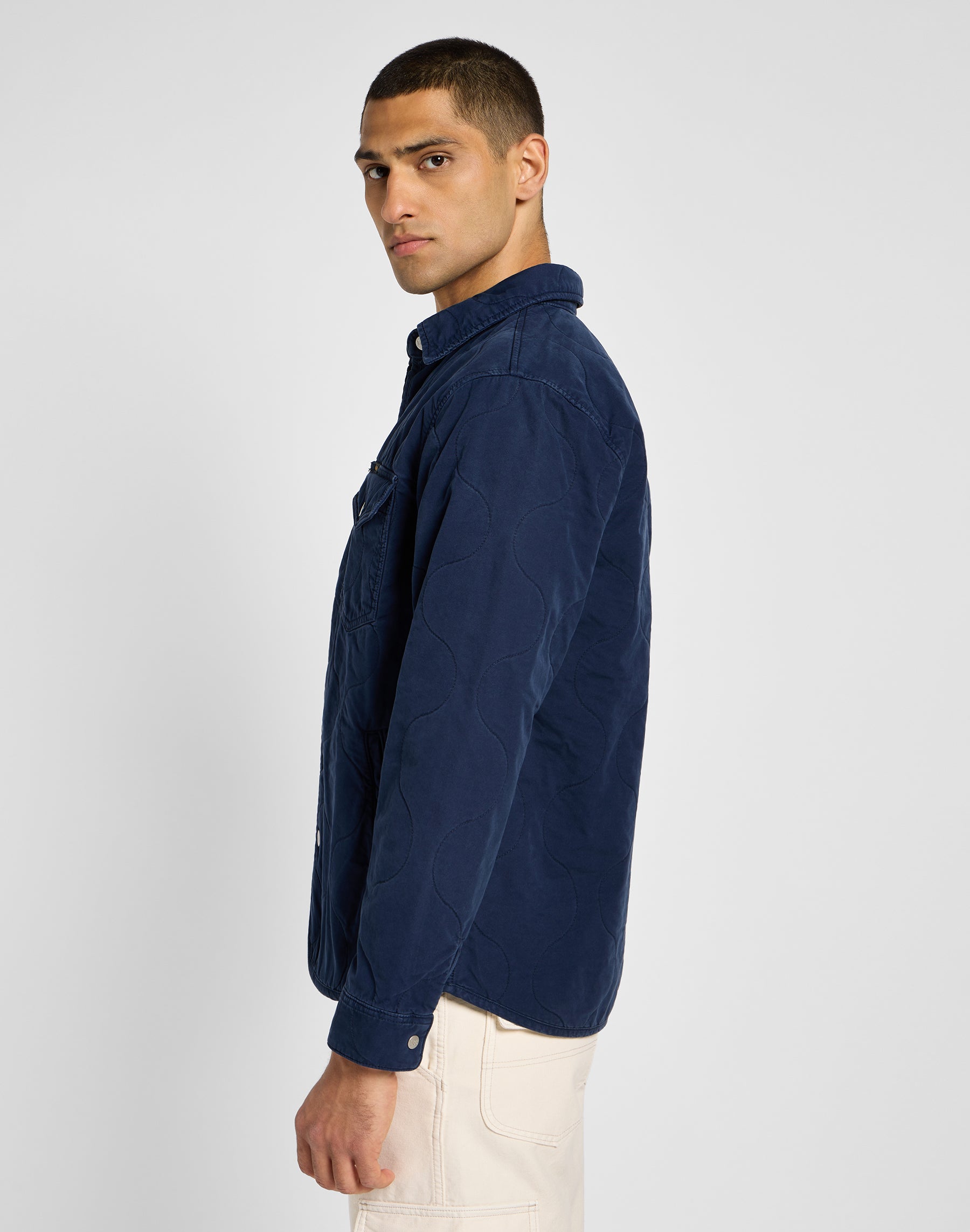 Quilted Shirt Jacket in Mood Indigo Jacken Lee   