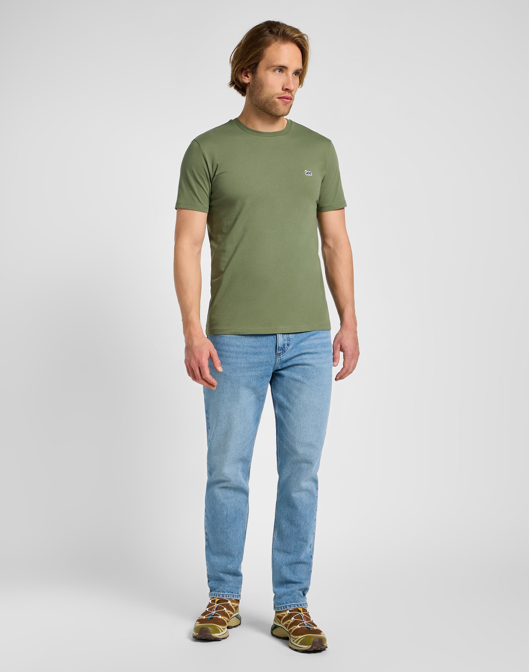 Shortleeves Patch Logo Tee in Mercantile Green T-Shirts Lee   