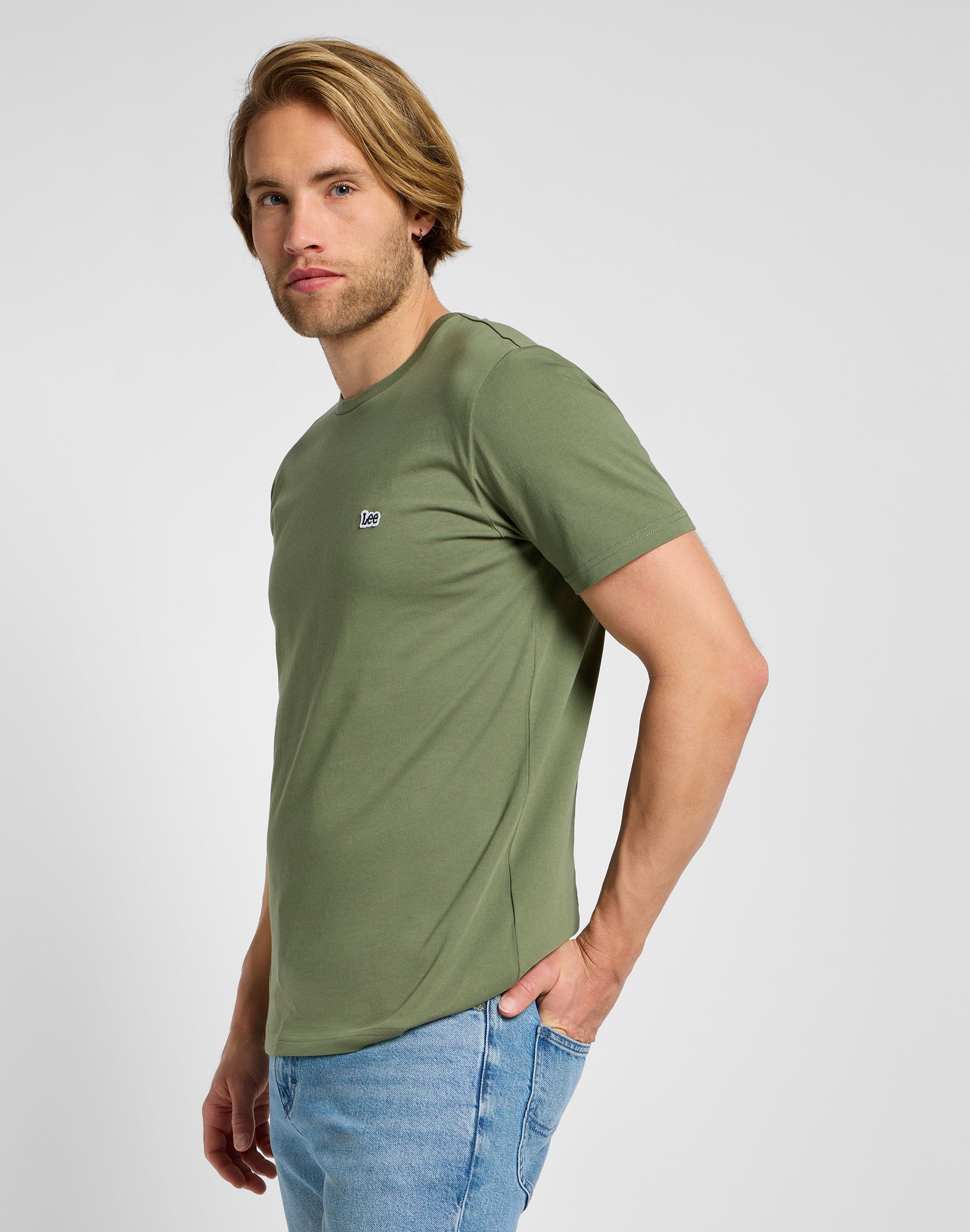 Shortleeves Patch Logo Tee in Mercantile Green T-Shirts Lee   