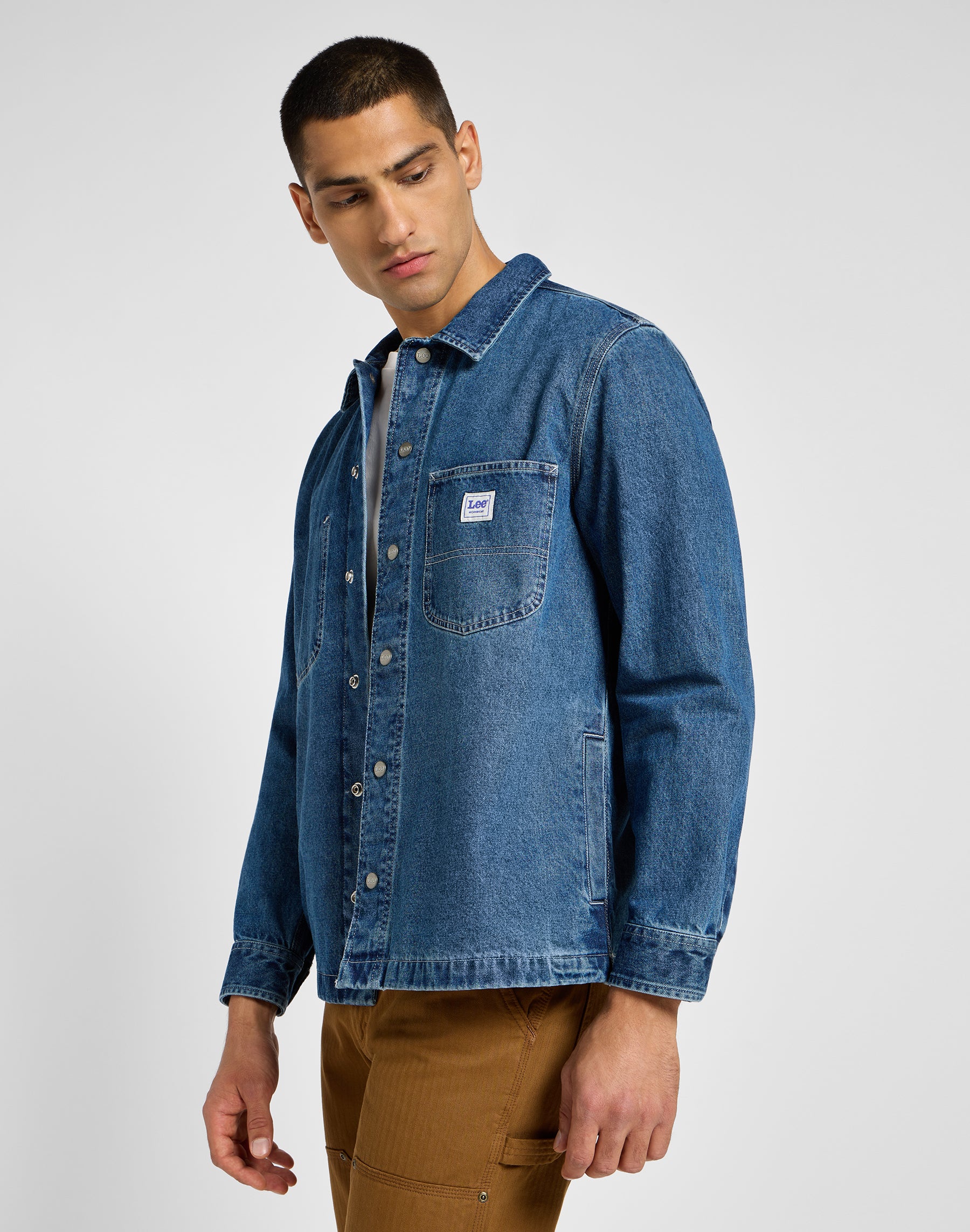 Worker Overshirt in Manhatten Wash Hemden Lee   