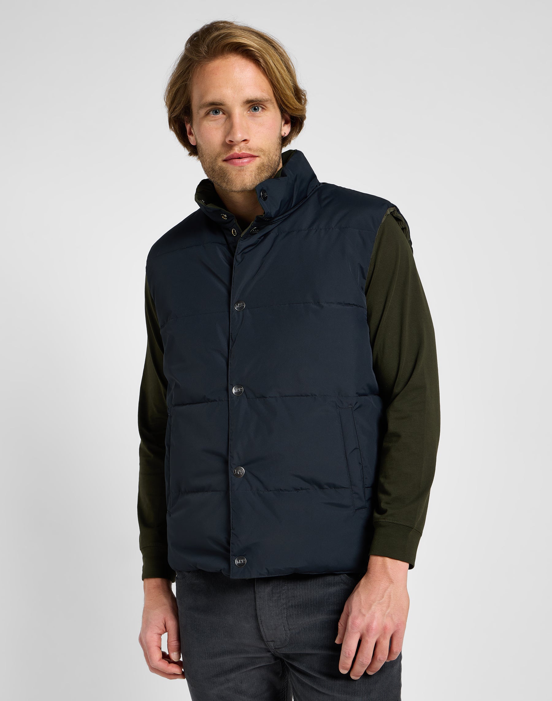 Reversible Western Puffer in Olive Night Jacken Lee   