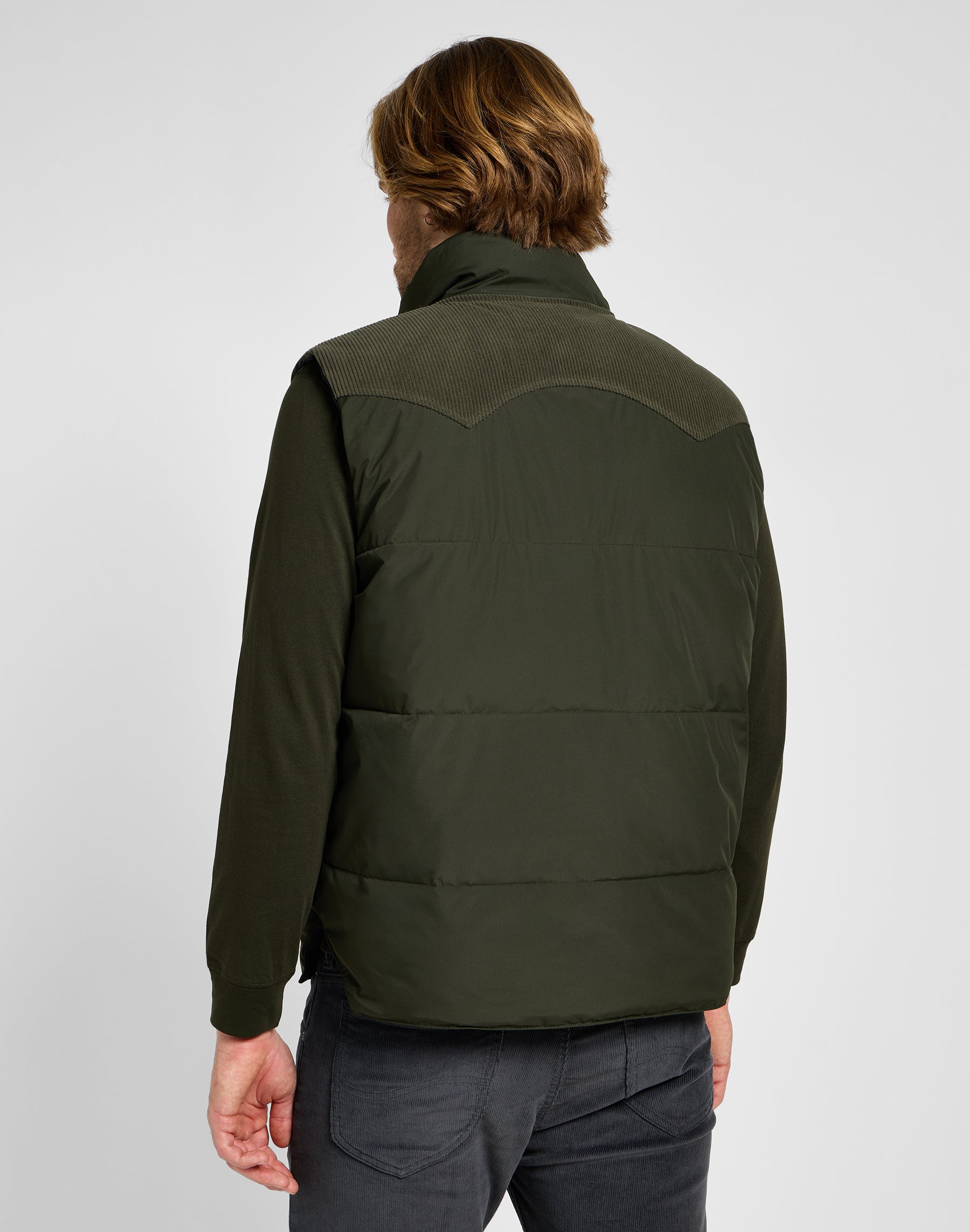 Reversible Western Puffer in Olive Night Jacken Lee   