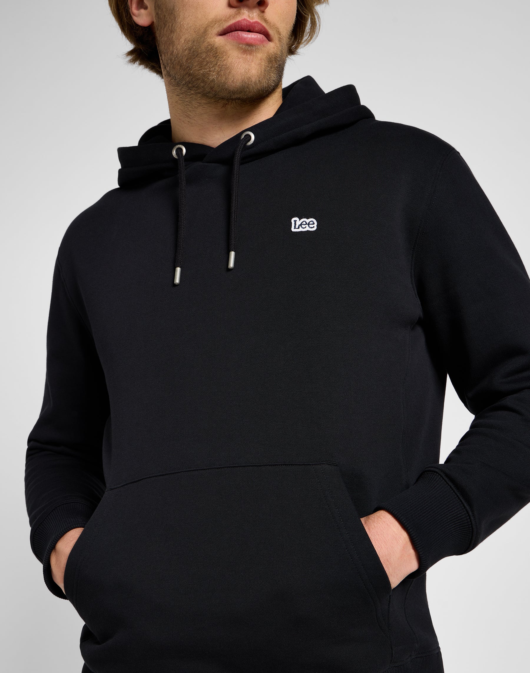 Plain Hoodie in Unionall Black Kapuzenpullover Lee   