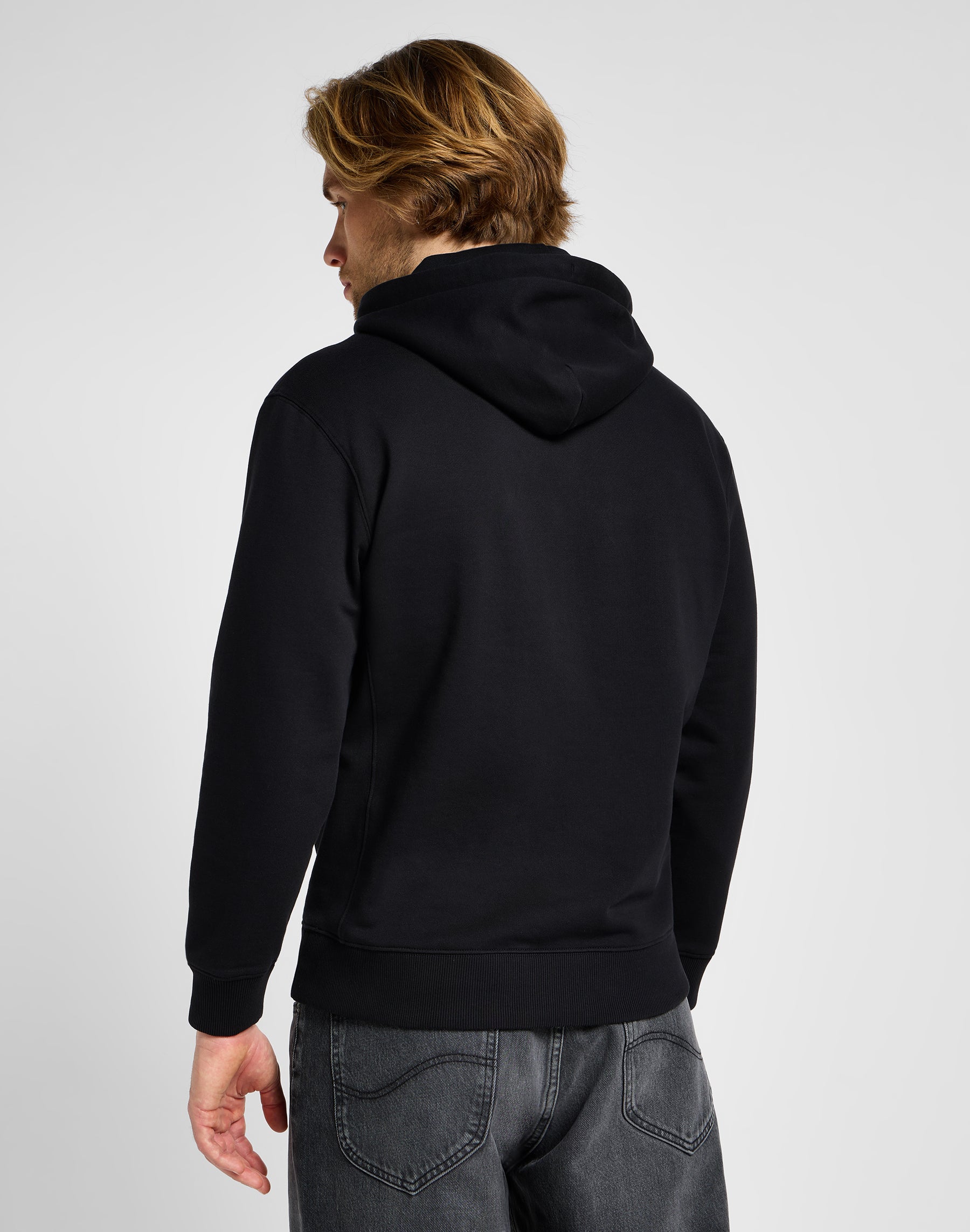 Plain Hoodie in Unionall Black Kapuzenpullover Lee   