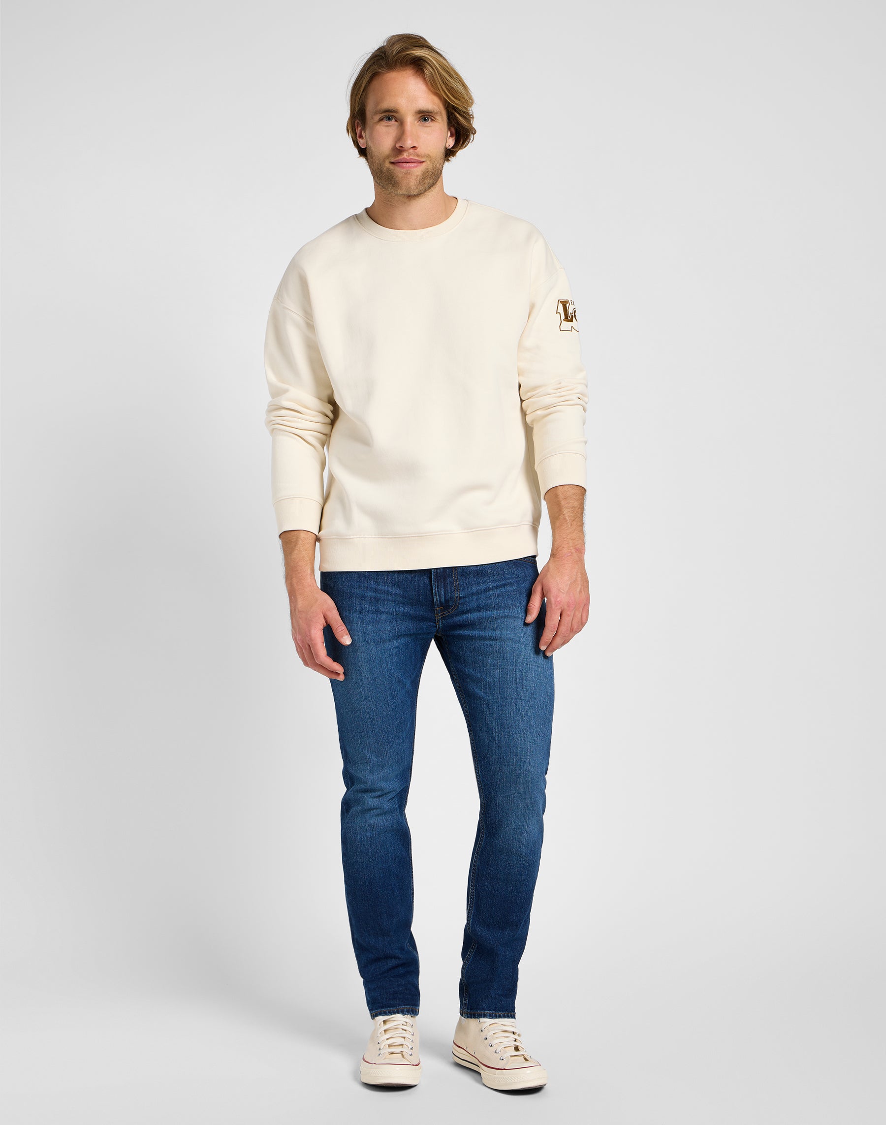 Core Relaxed  Sweater in Ecru Sweatshirts Lee   