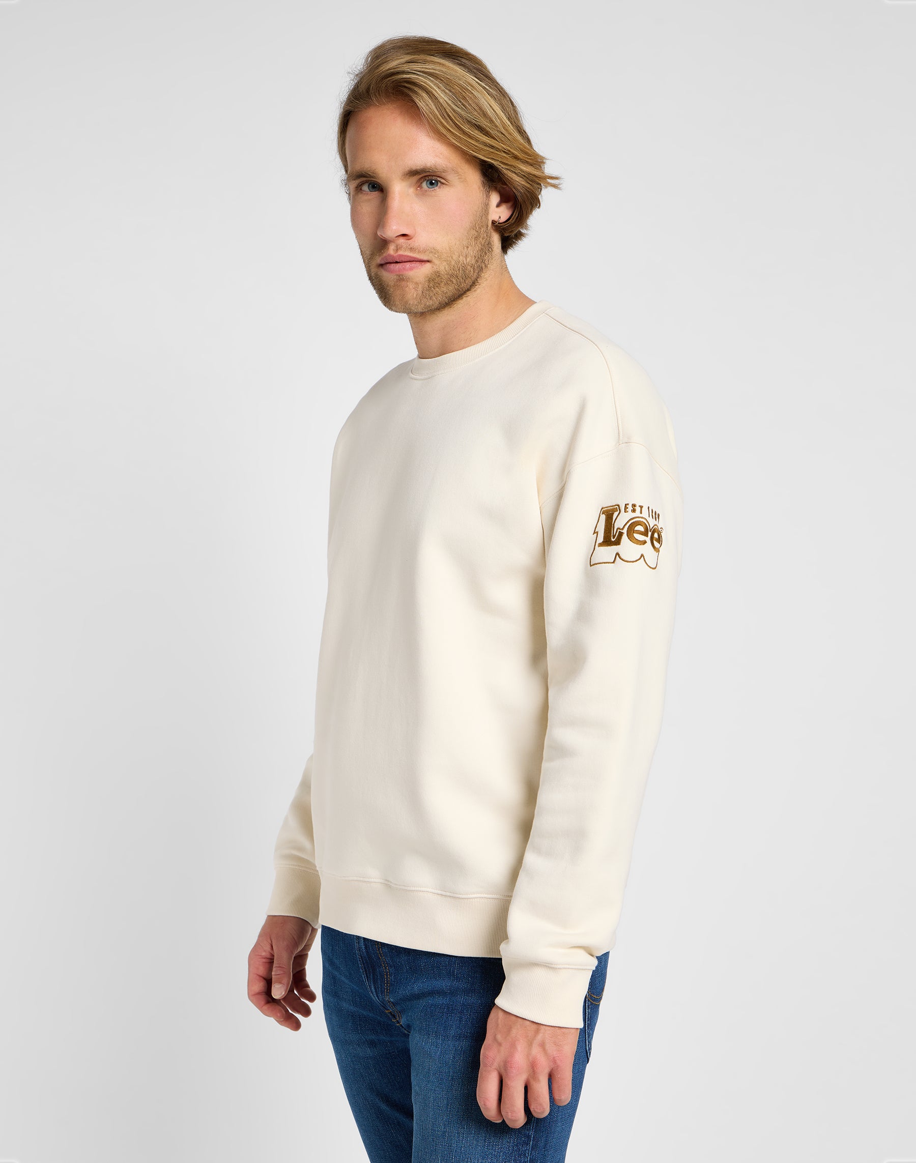 Core Relaxed  Sweater in Ecru Sweatshirts Lee   