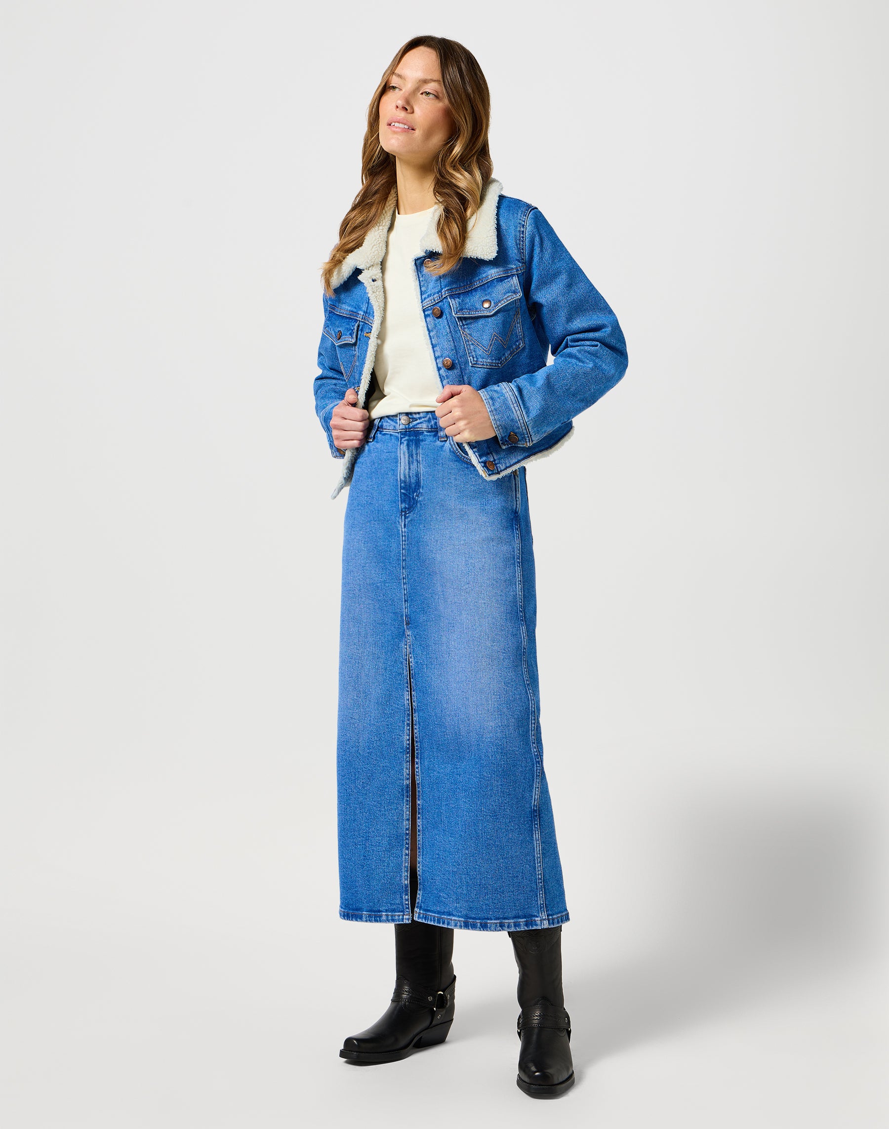 Denim Maxi Skirt in Once Loved Röcke Wrangler   