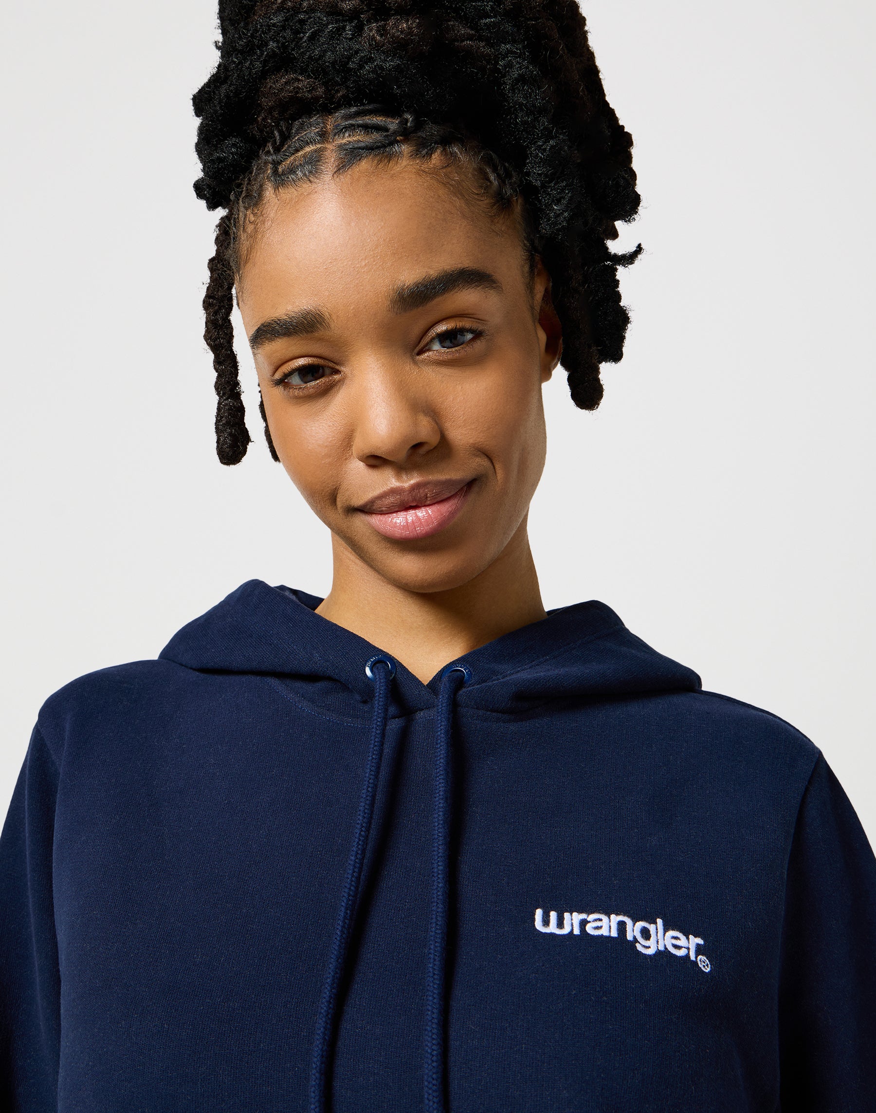 Regular Hoodie in Navy Kapuzenpullover Wrangler   