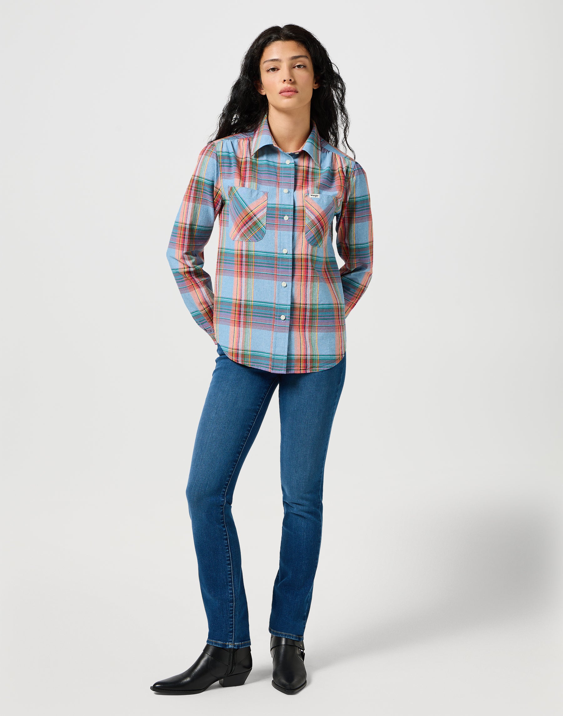 Femme Western Shirt in Indigo Hemden Wrangler   