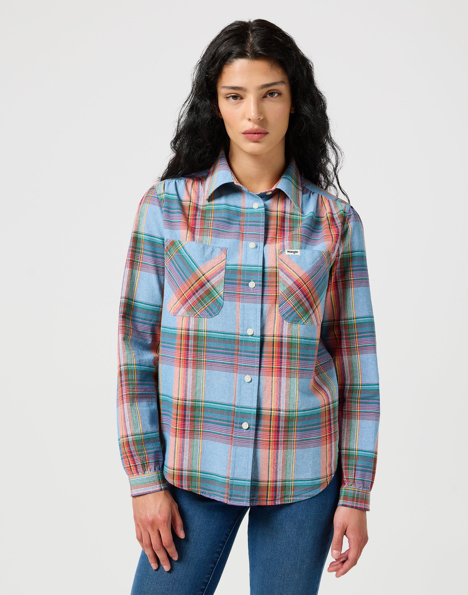 Femme Western Shirt in Indigo Hemden Wrangler   