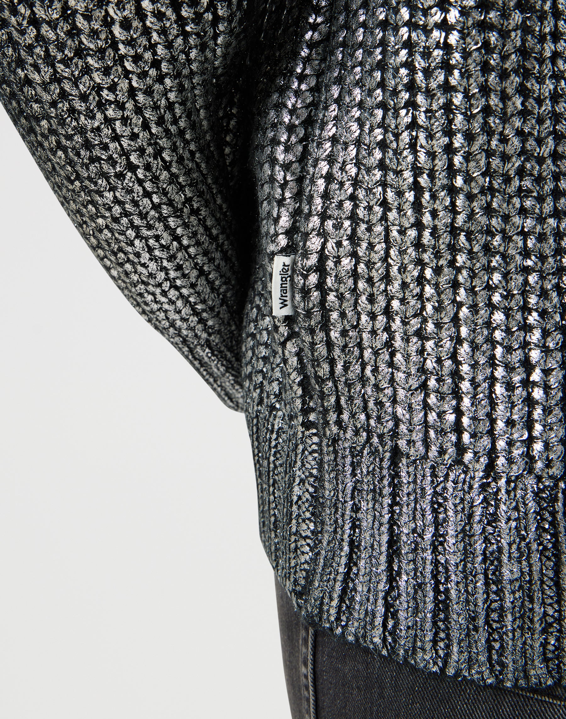 Foiled Sweater in Silver Sweatshirts Wrangler   