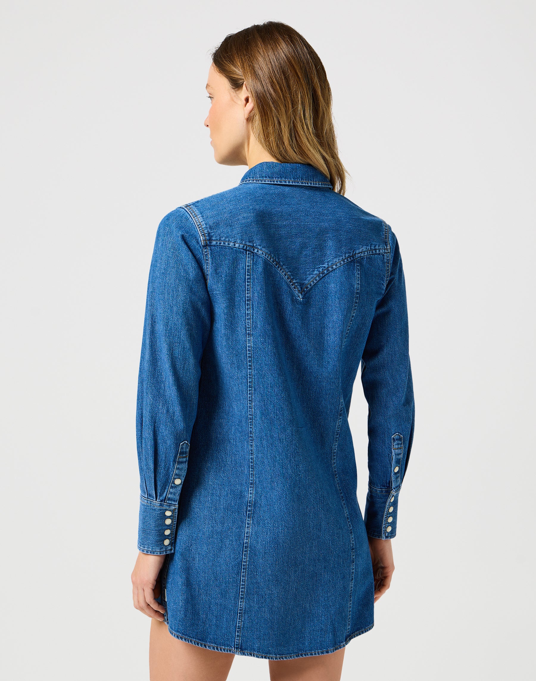 Reg Denim Dress in Petrified Kleider Wrangler   