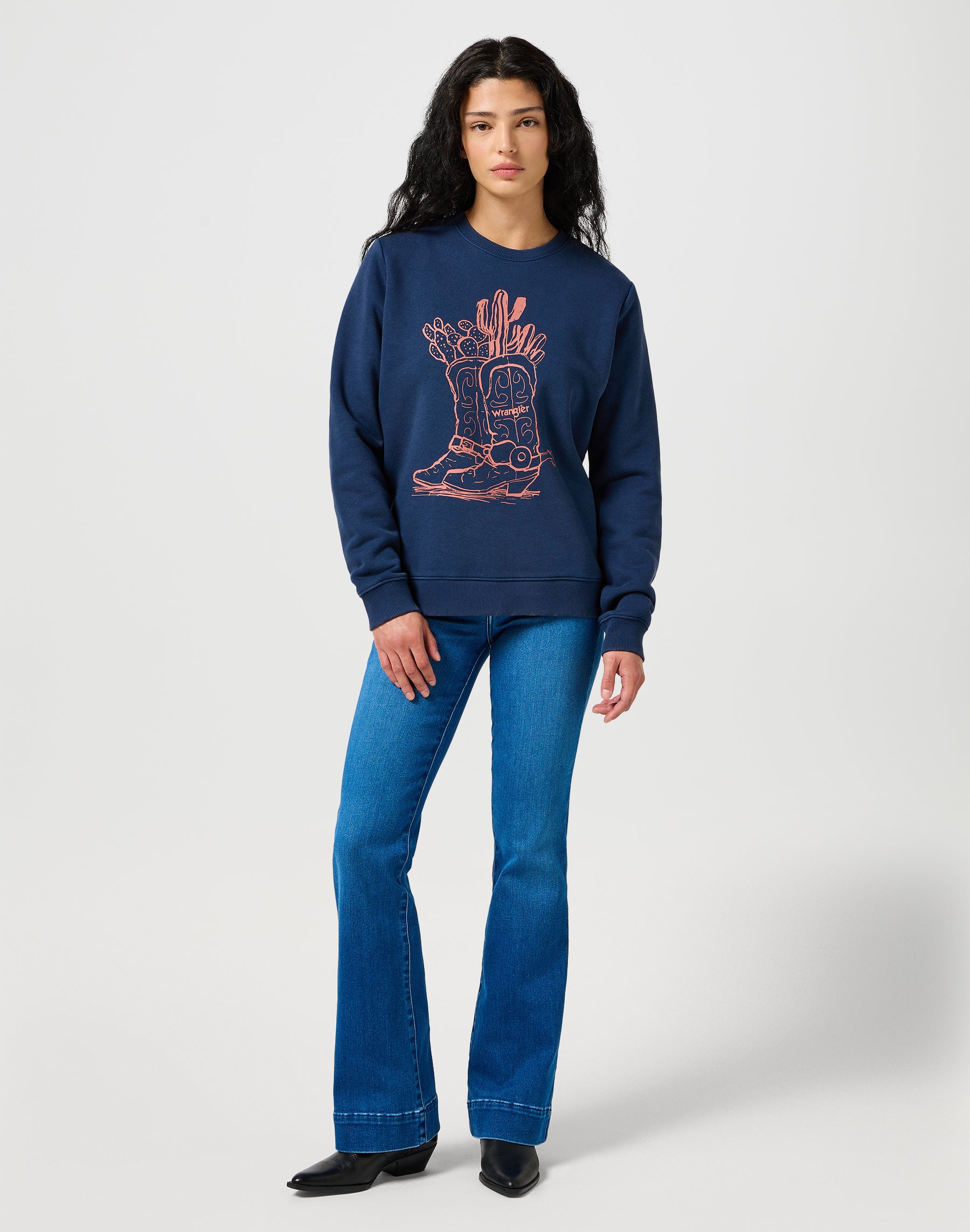 Regular Sweat in Navy Pullover Wrangler   