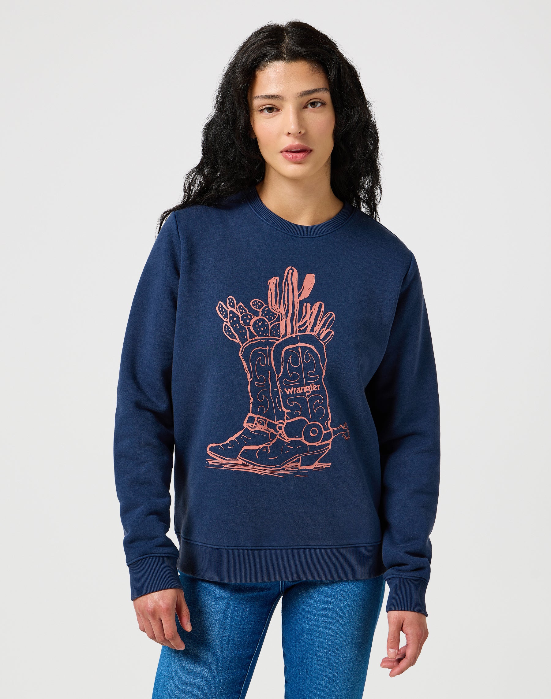 Regular Sweat in Navy Pullover Wrangler   