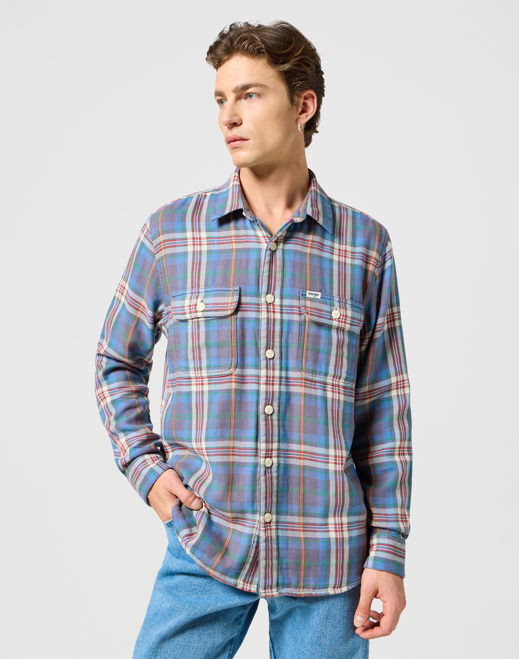 Two Pocket Shirt in Rainbow Hemden Wrangler   