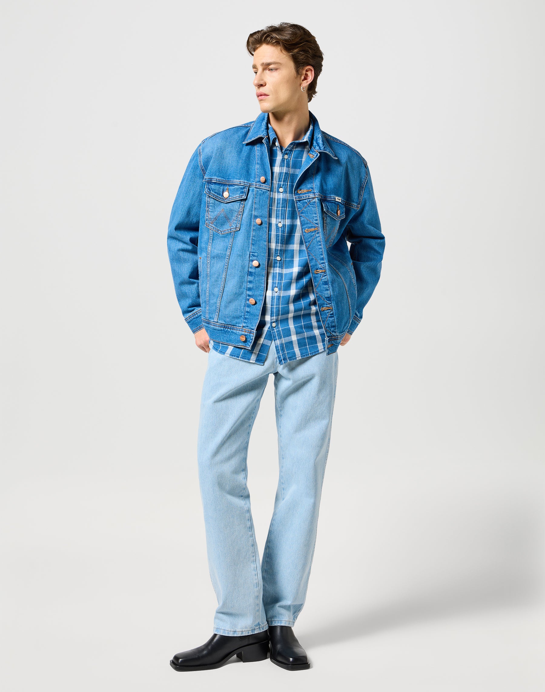 One Pocket Shirt in Blue Indigo Hemden Wrangler   