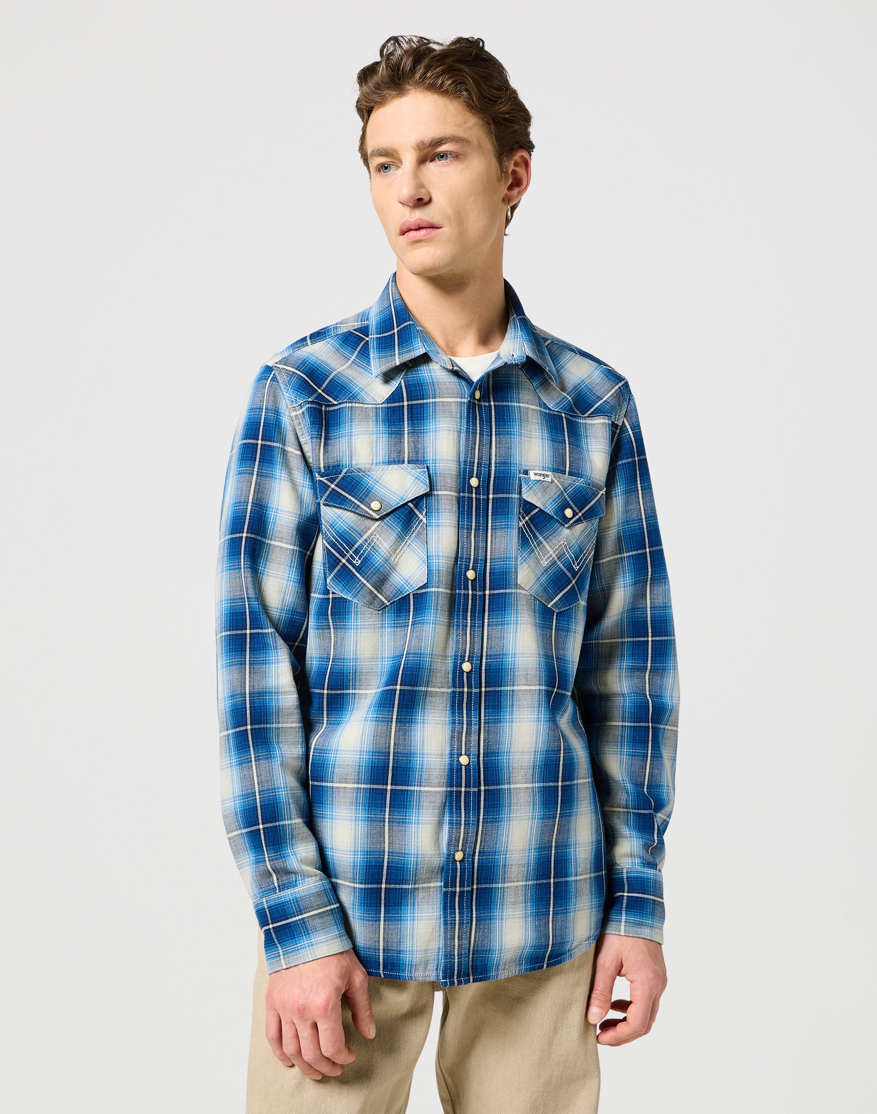 Western Shirt in Buffalo Indigo Hemden Wrangler   