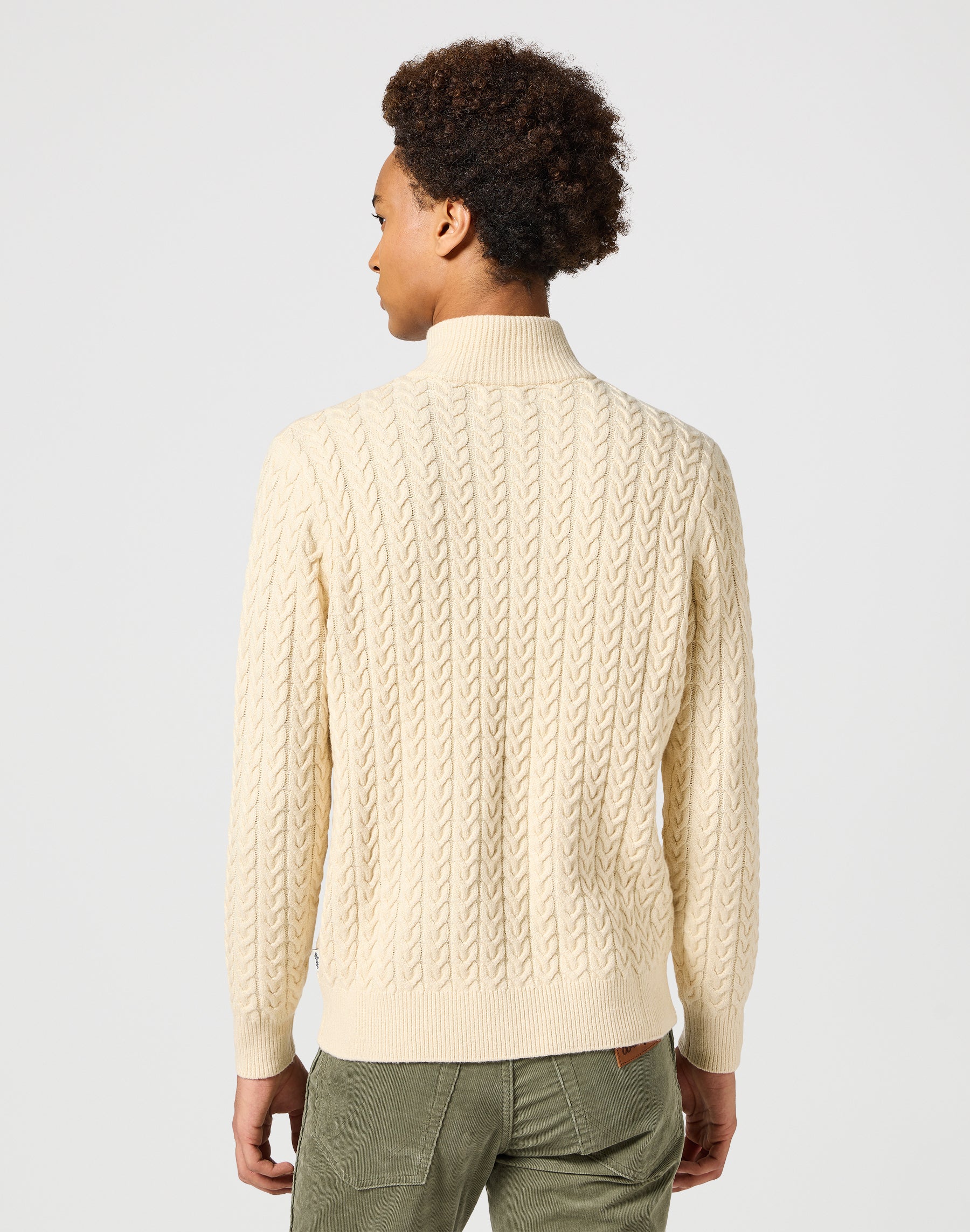 Half Zip Knit in Ecru Pullover Wrangler   