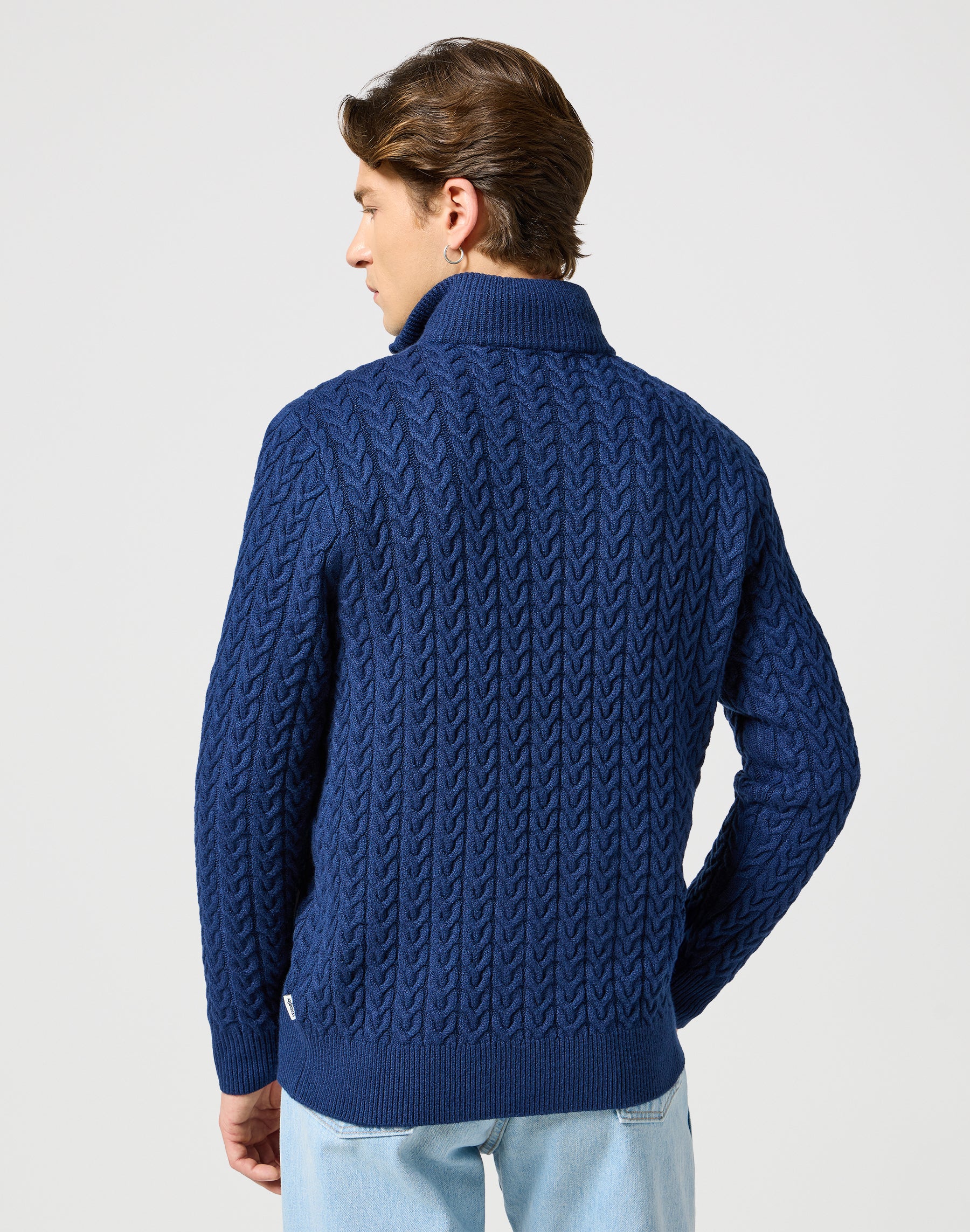 Half Zip Knit in Navy Pullover Wrangler   