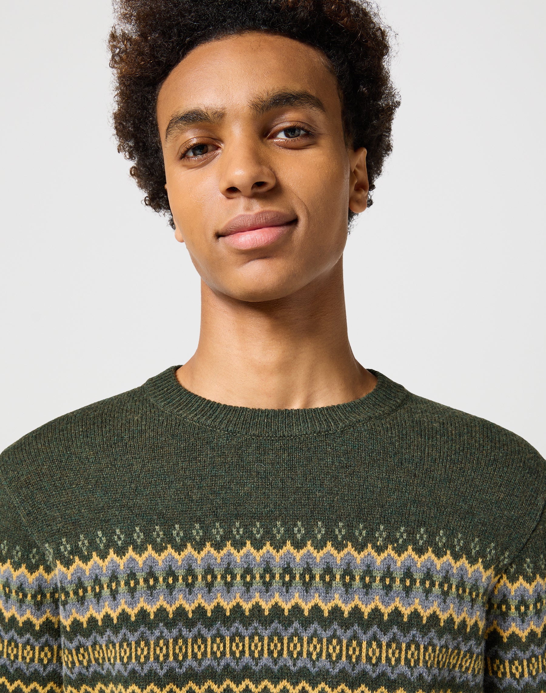 Fairisle Sweater in Verdant Green Pullover Wrangler   