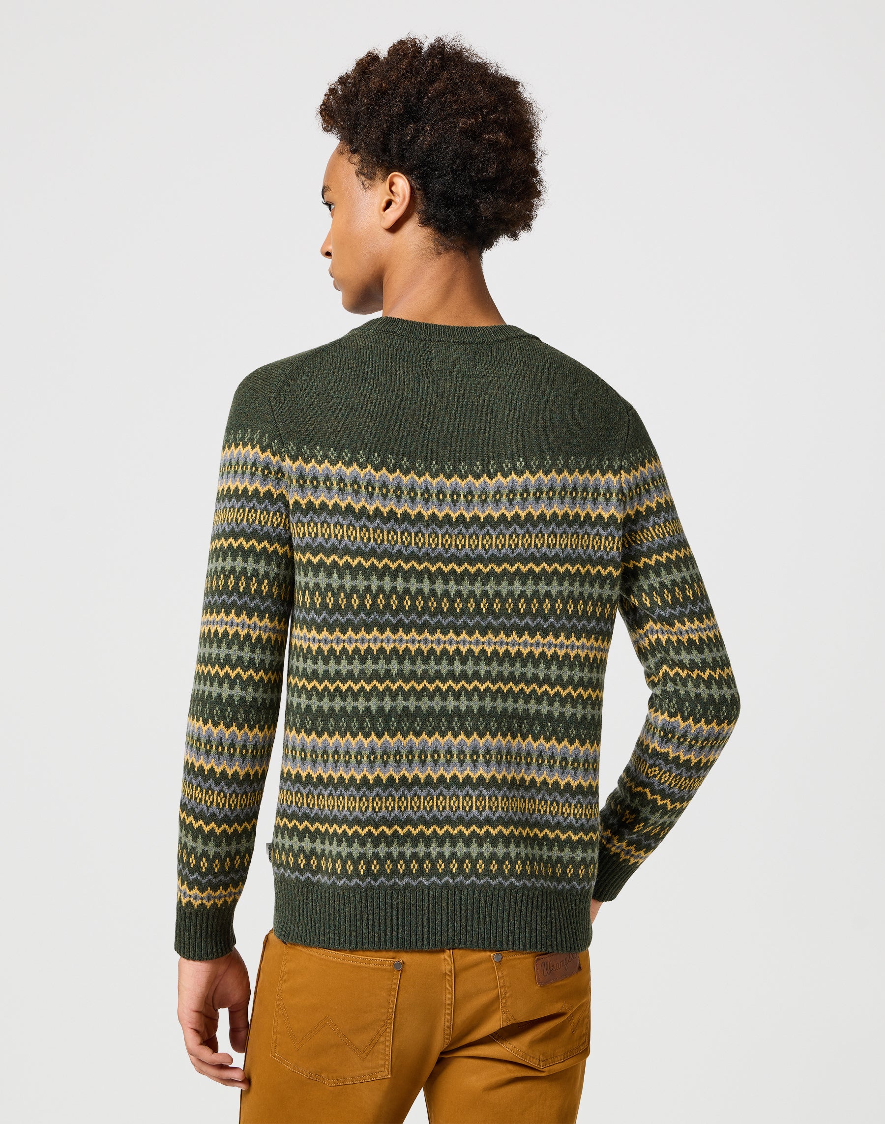 Fairisle Sweater in Verdant Green Pullover Wrangler   