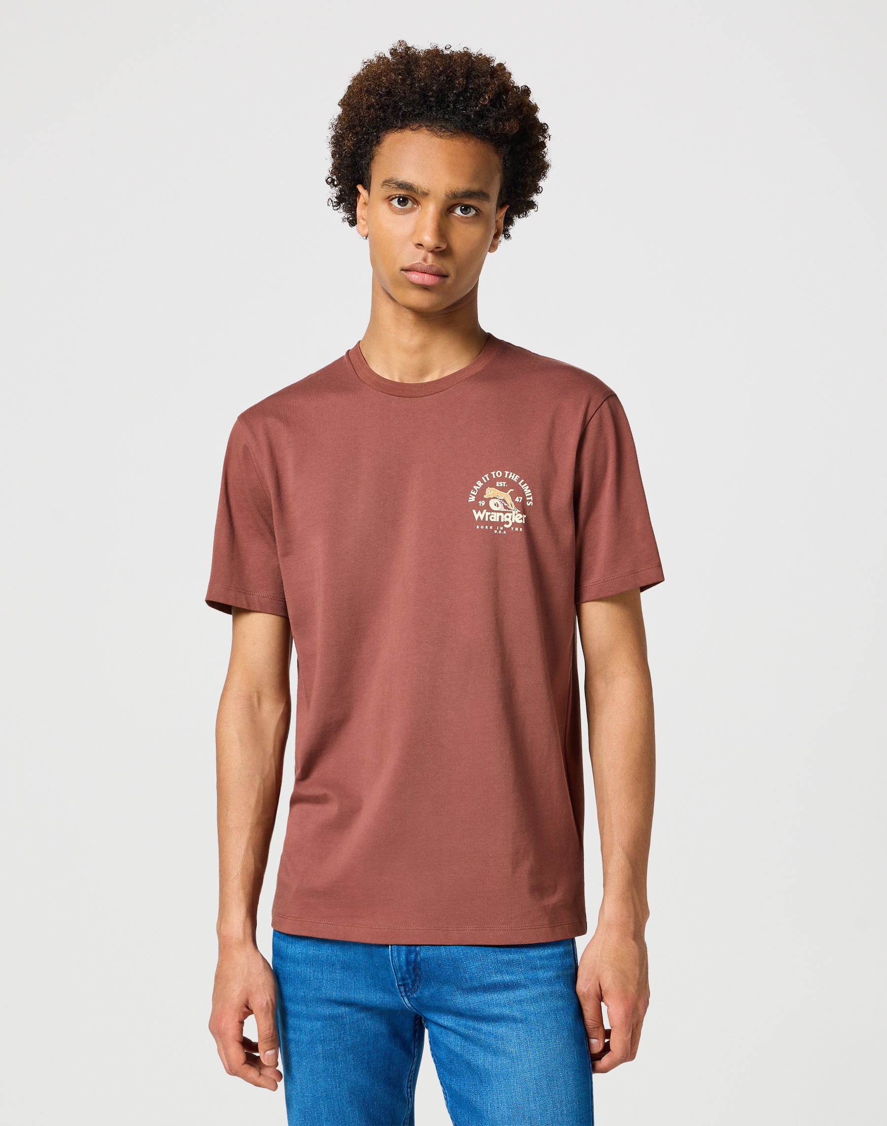 Graphic Tee in Root Beer T-Shirts Wrangler   