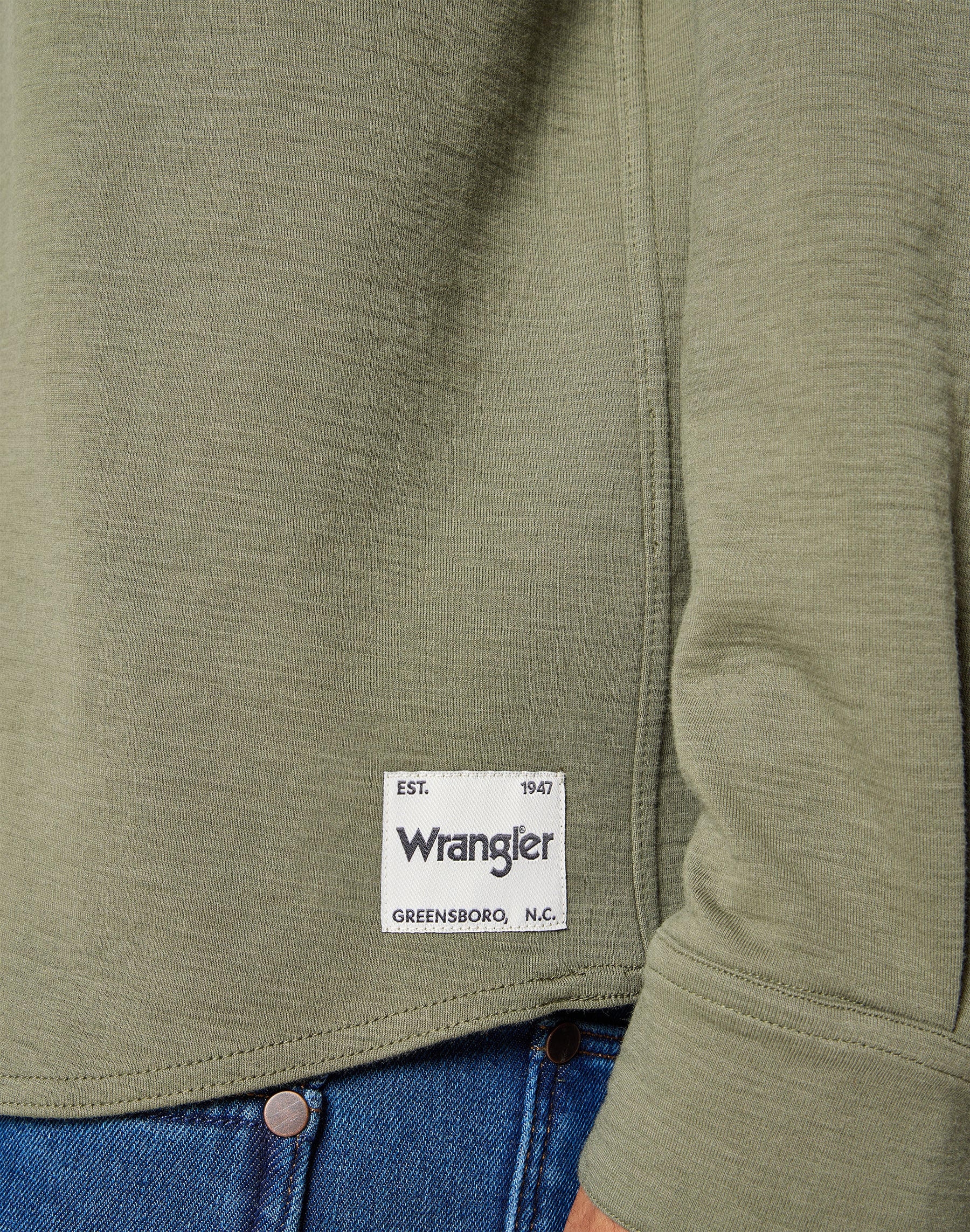 Longsleeves Utility Polo in Dusty Olive Polos Wrangler   