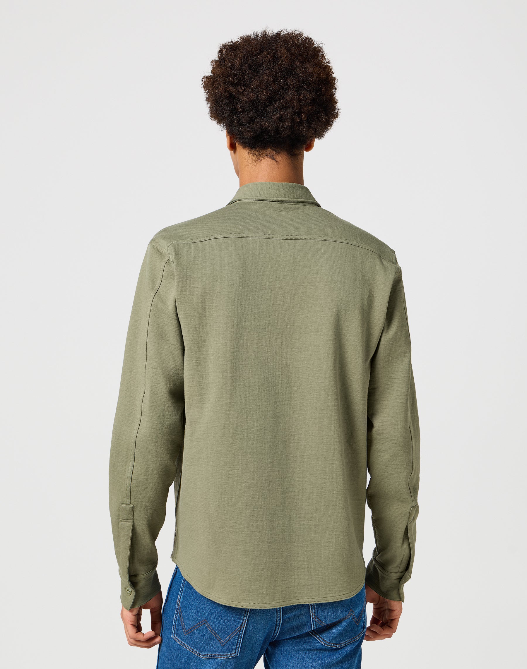 Longsleeves Utility Polo in Dusty Olive Polos Wrangler   