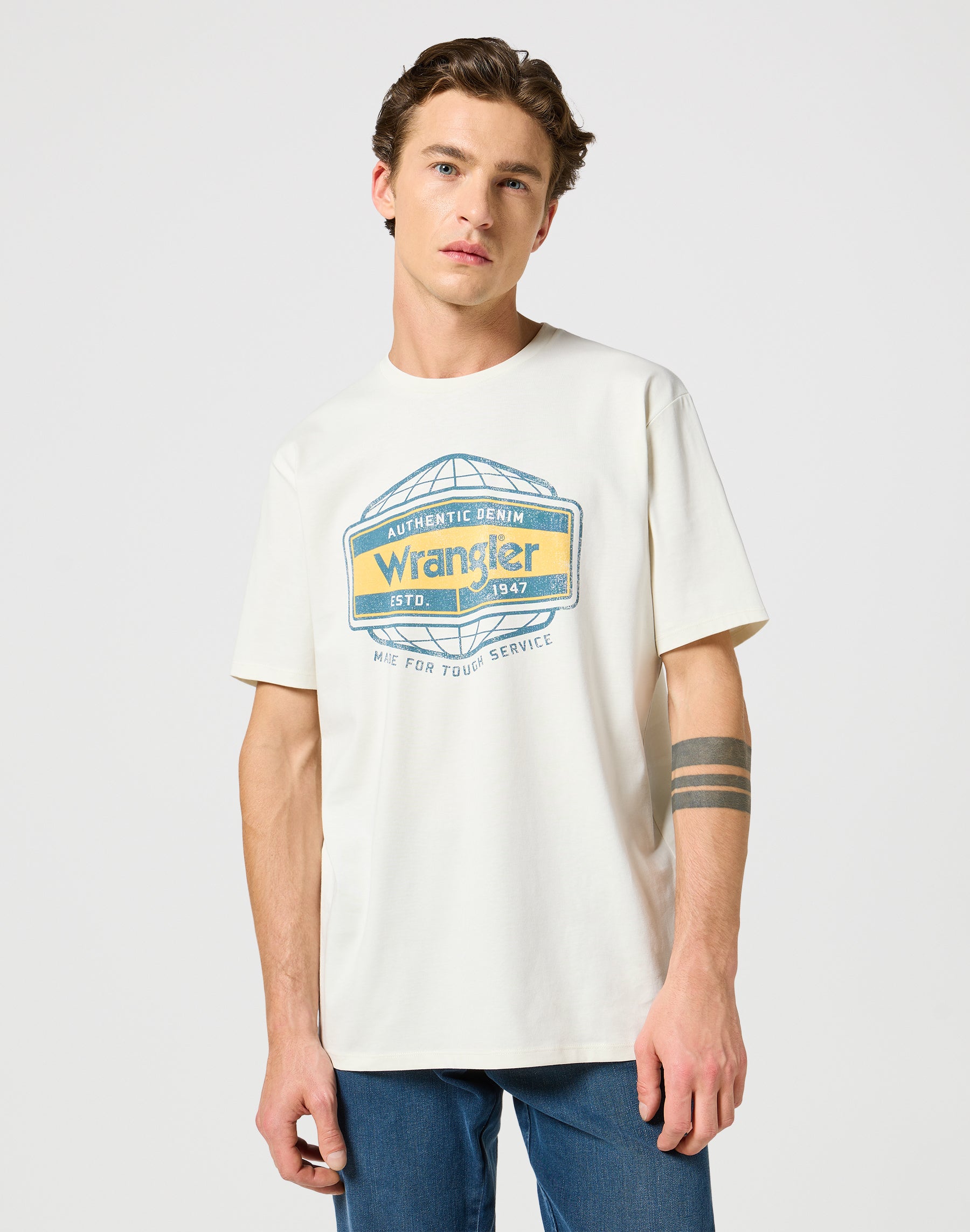 Americana Tee in Vintage White T-Shirts Wrangler   