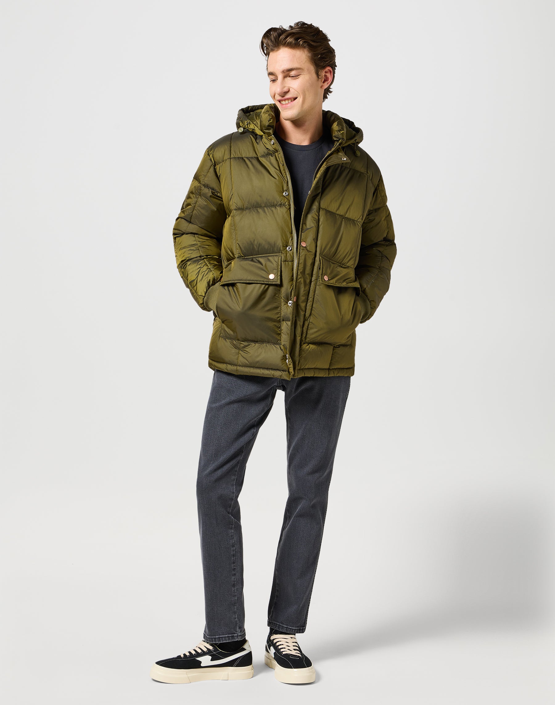 Parka Jacket in Ivy Green Jacken Wrangler   