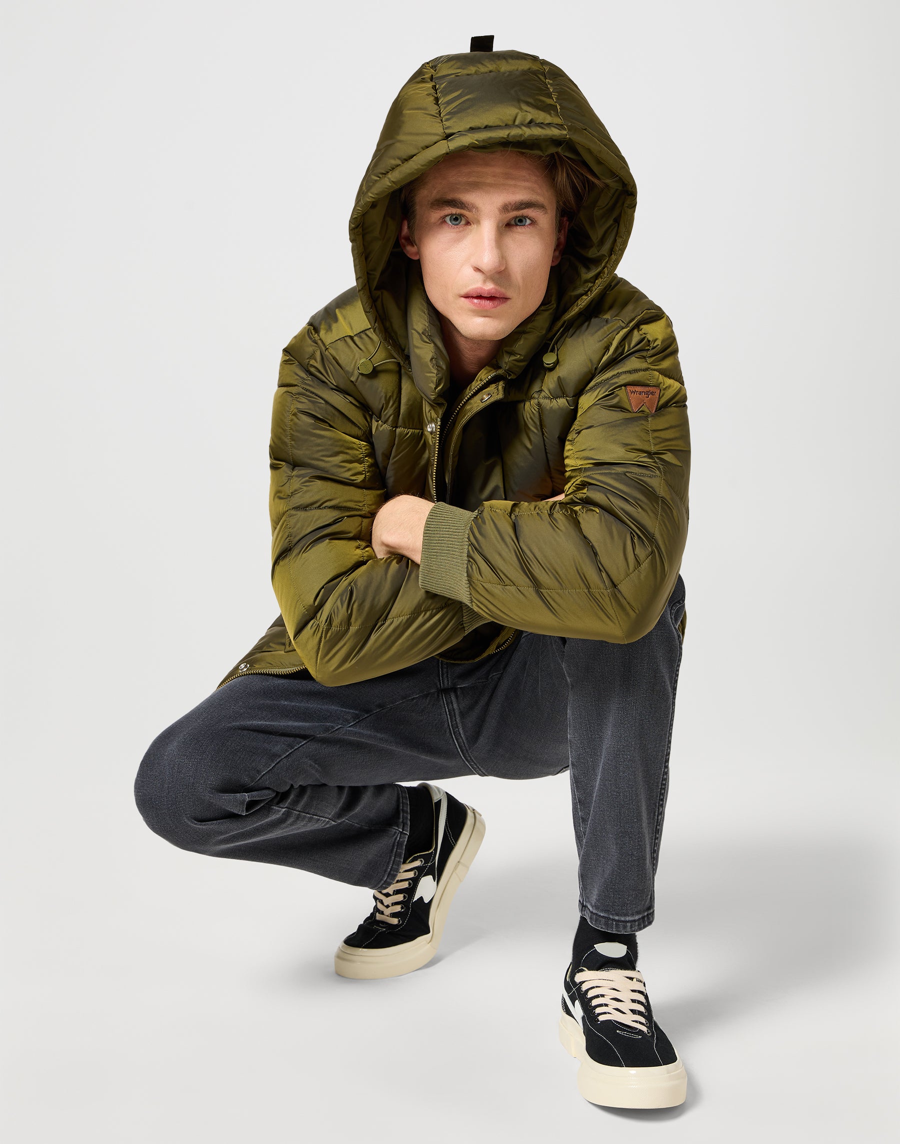 Parka Jacket in Ivy Green Jacken Wrangler   