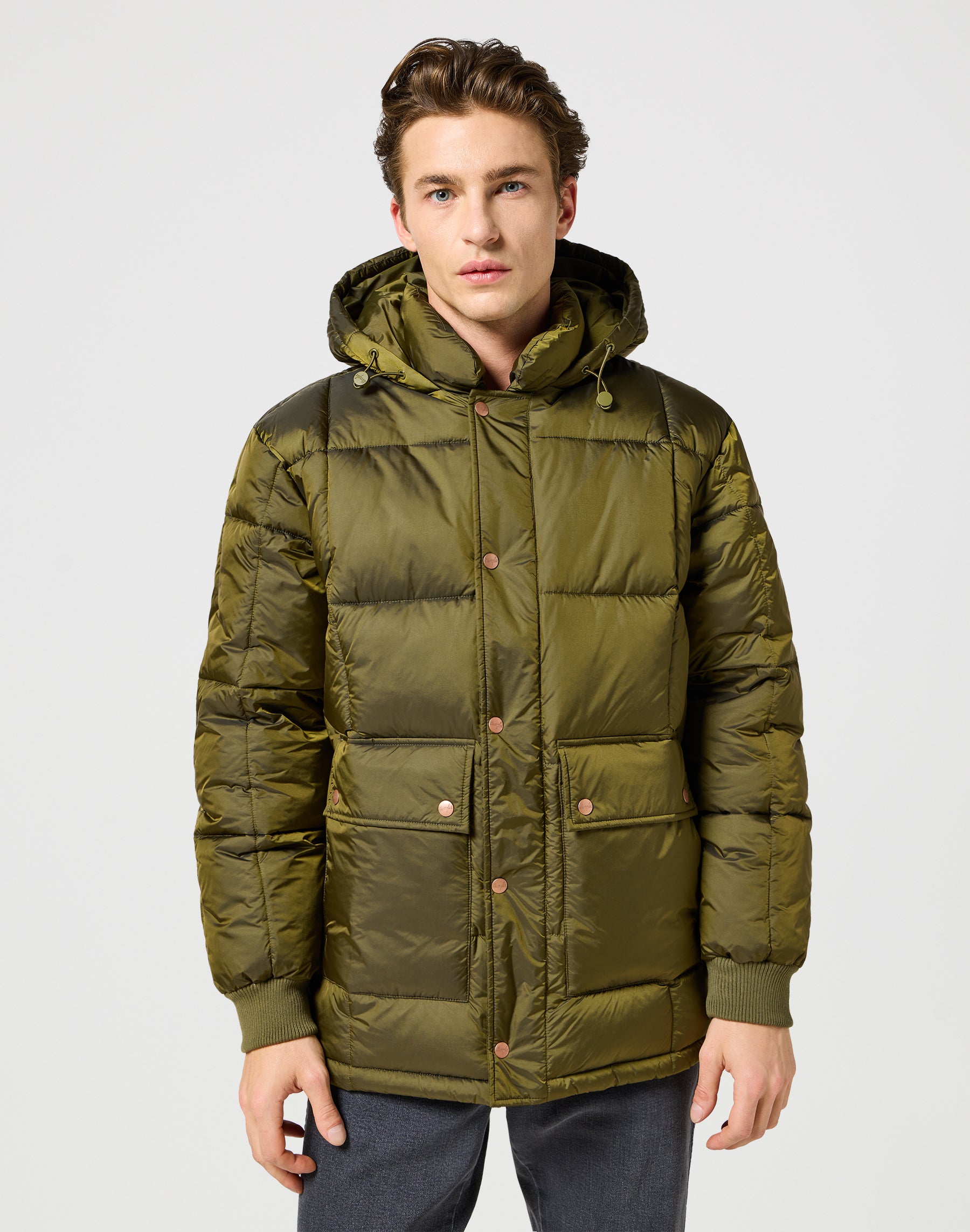 Parka Jacket in Ivy Green Jacken Wrangler   