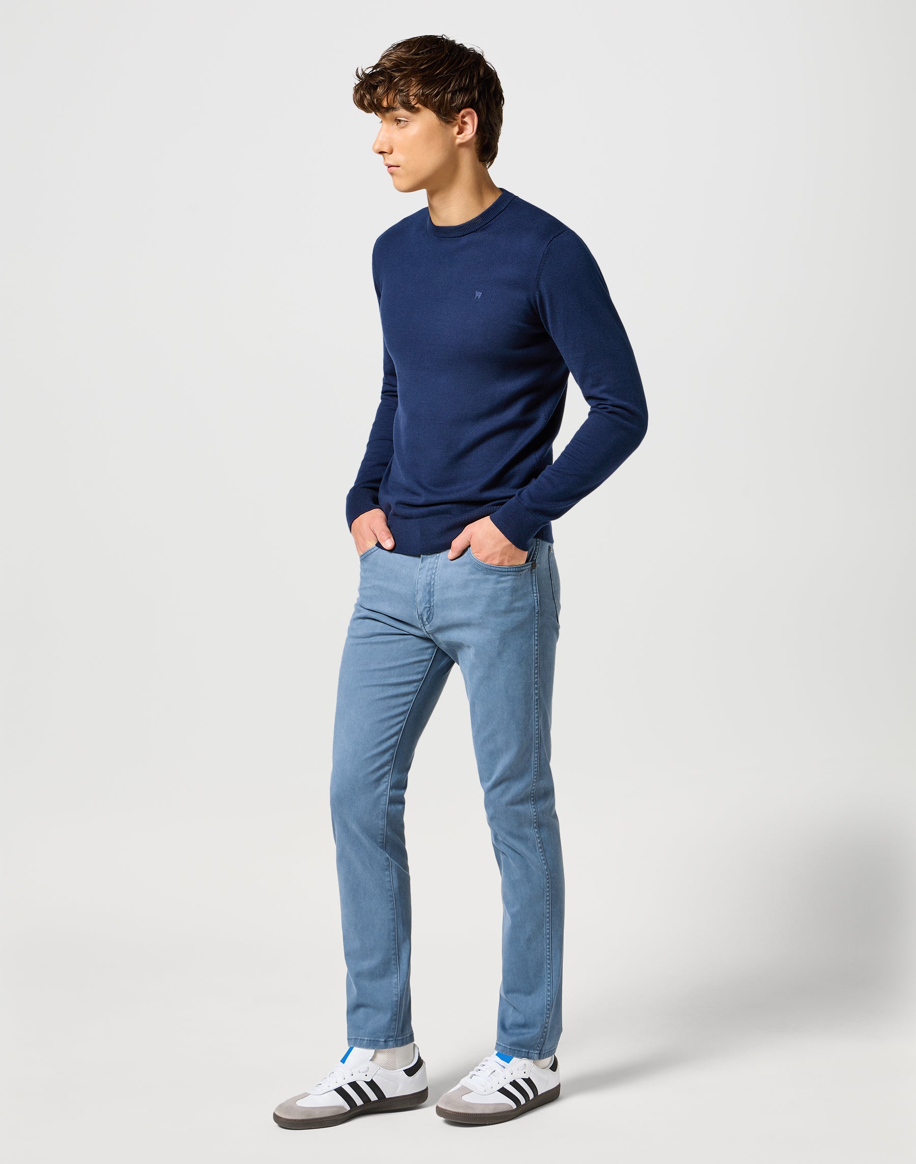 Knit Sweater in Navy Pullover Wrangler   