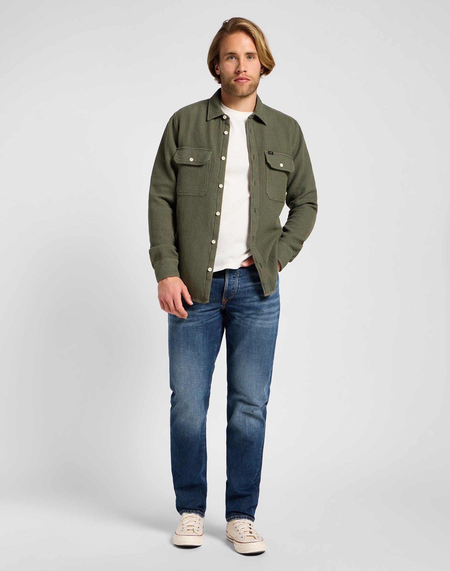 Utility Shirt in Mercantile Green Hemden Lee   