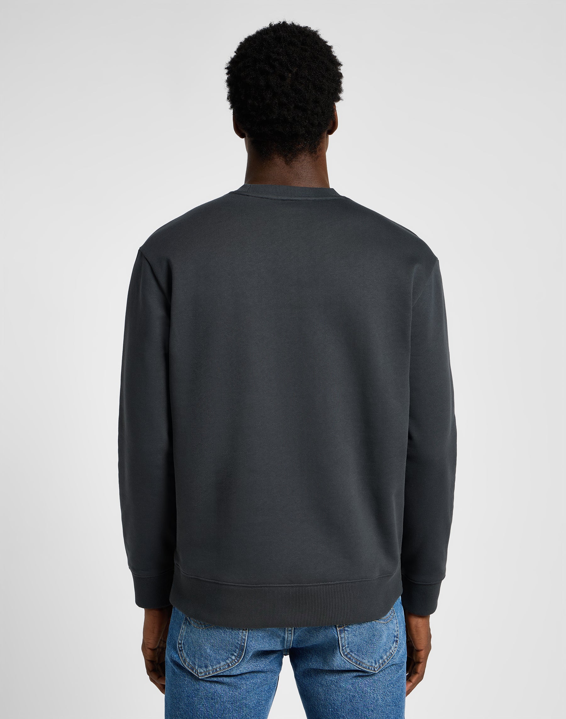 Seasonal Crew Sweater in Washed Black Sweatshirts Lee   