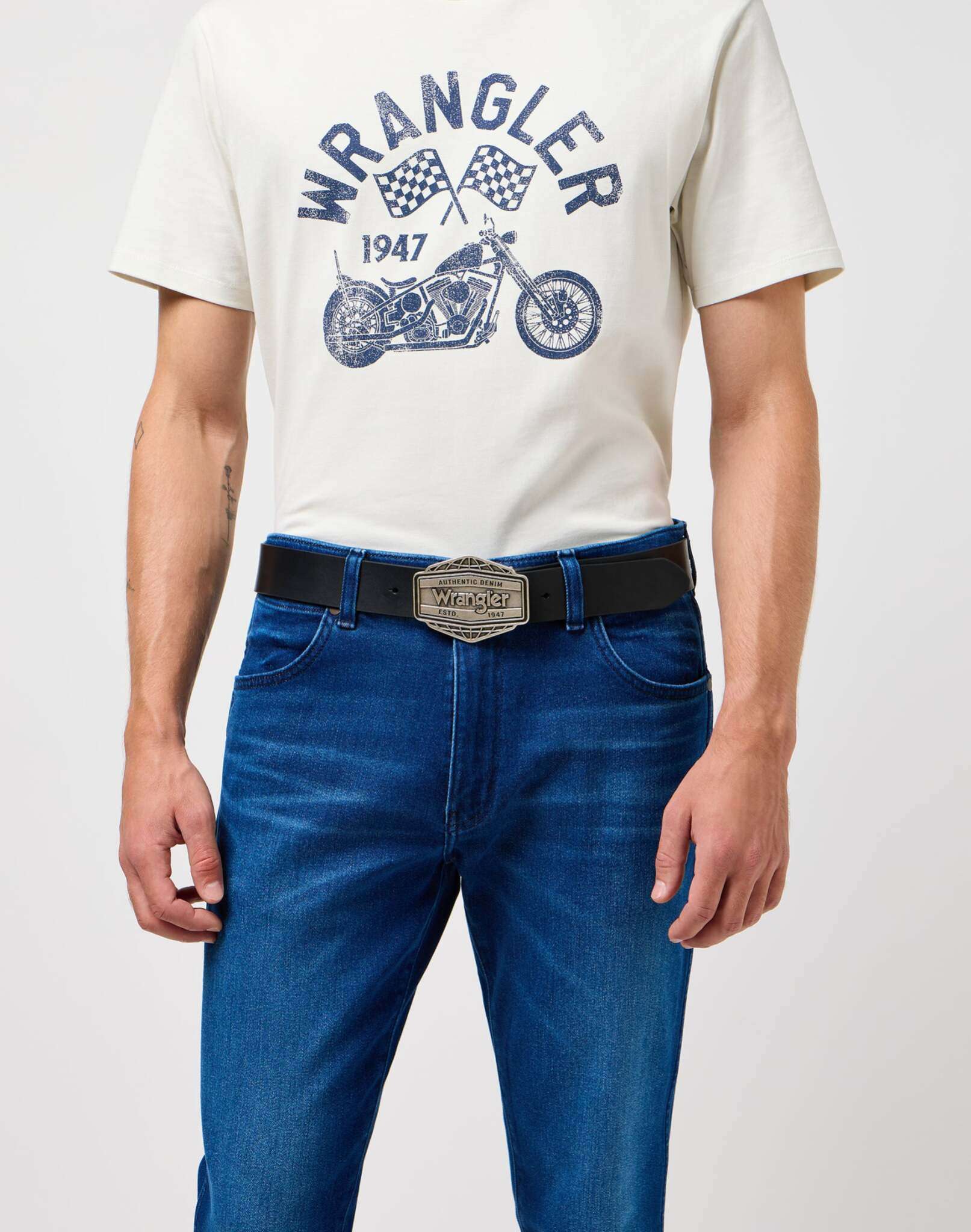 Big Buckle Belt in Black Gürtel Wrangler   