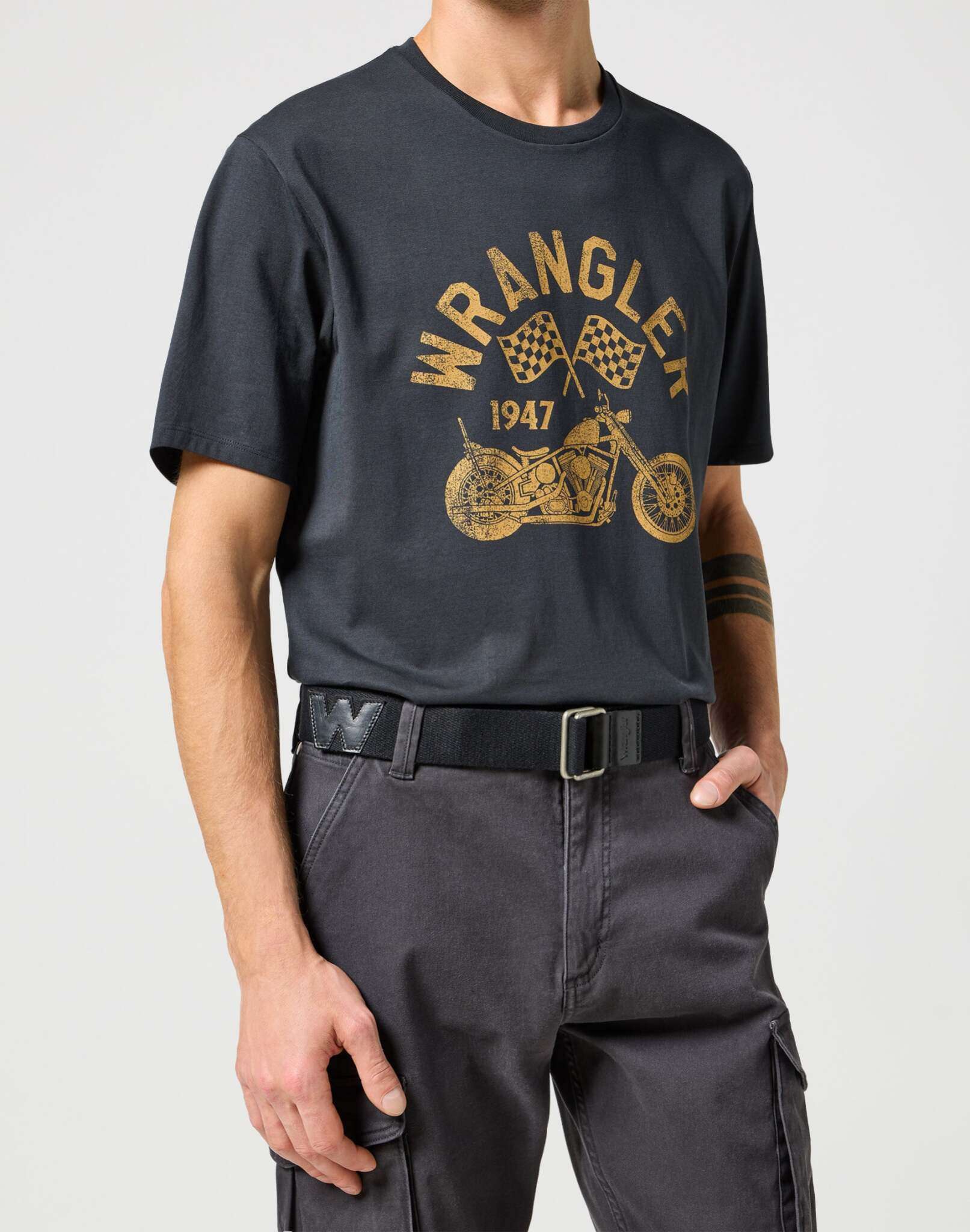 Webbing Belt in Black Gürtel Wrangler   