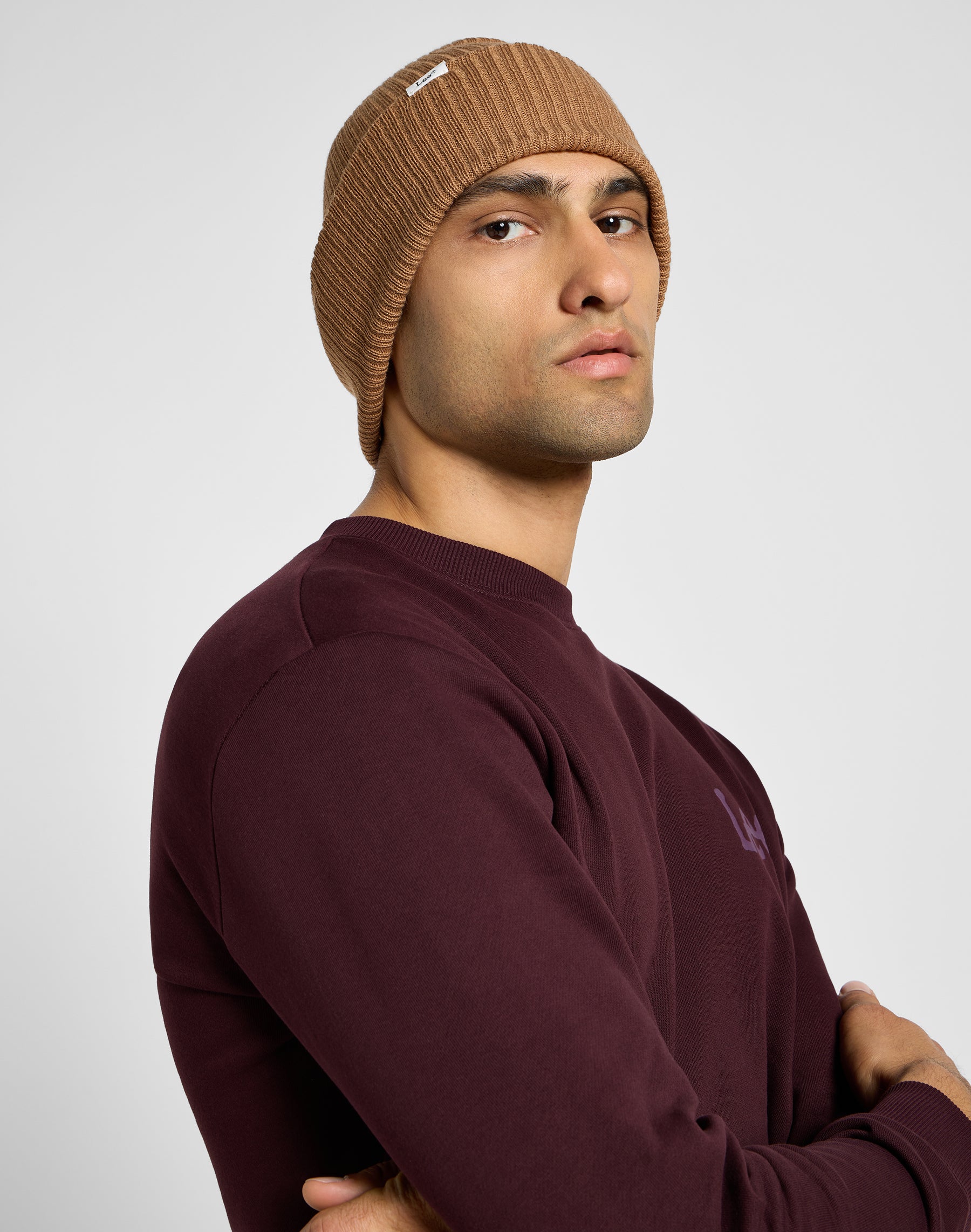 Ribbed Beanie in Clove Mützen Lee   